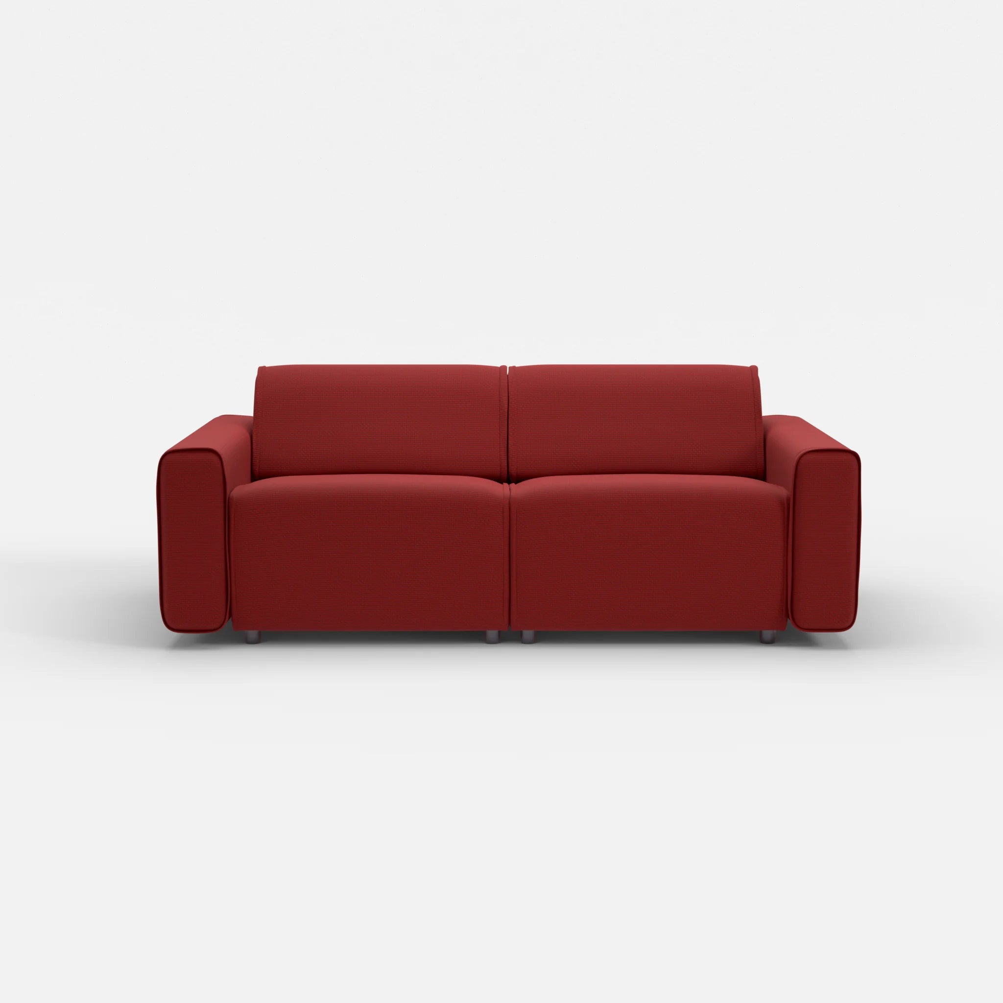 2 Sitzer Sofa Belleform mit breiter Armlehne 2 nabucco4021 in Rot von vorne