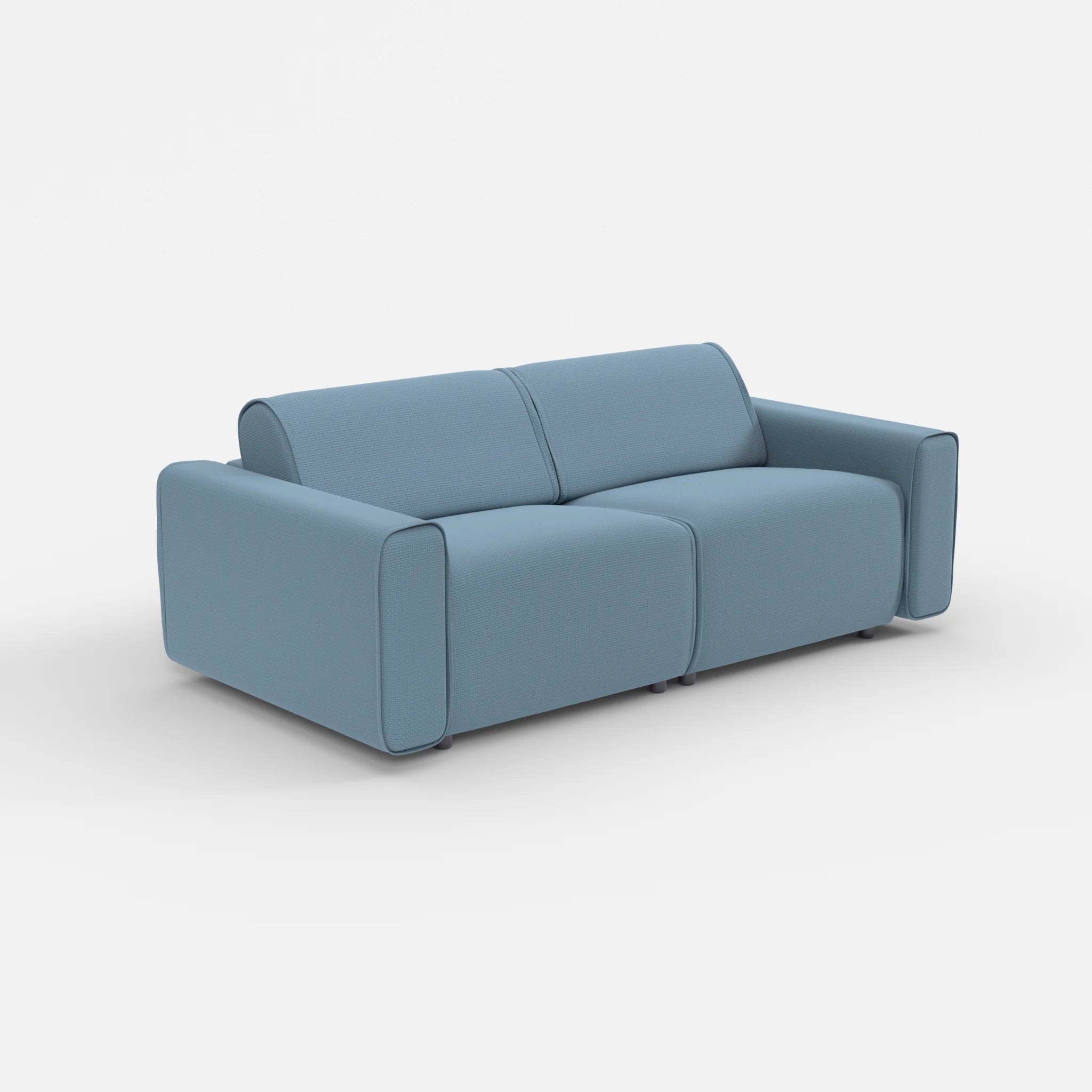 2 Sitzer Sofa Belleform mit breiter Armlehne 2 nabucco6043 in Blau von der Seite