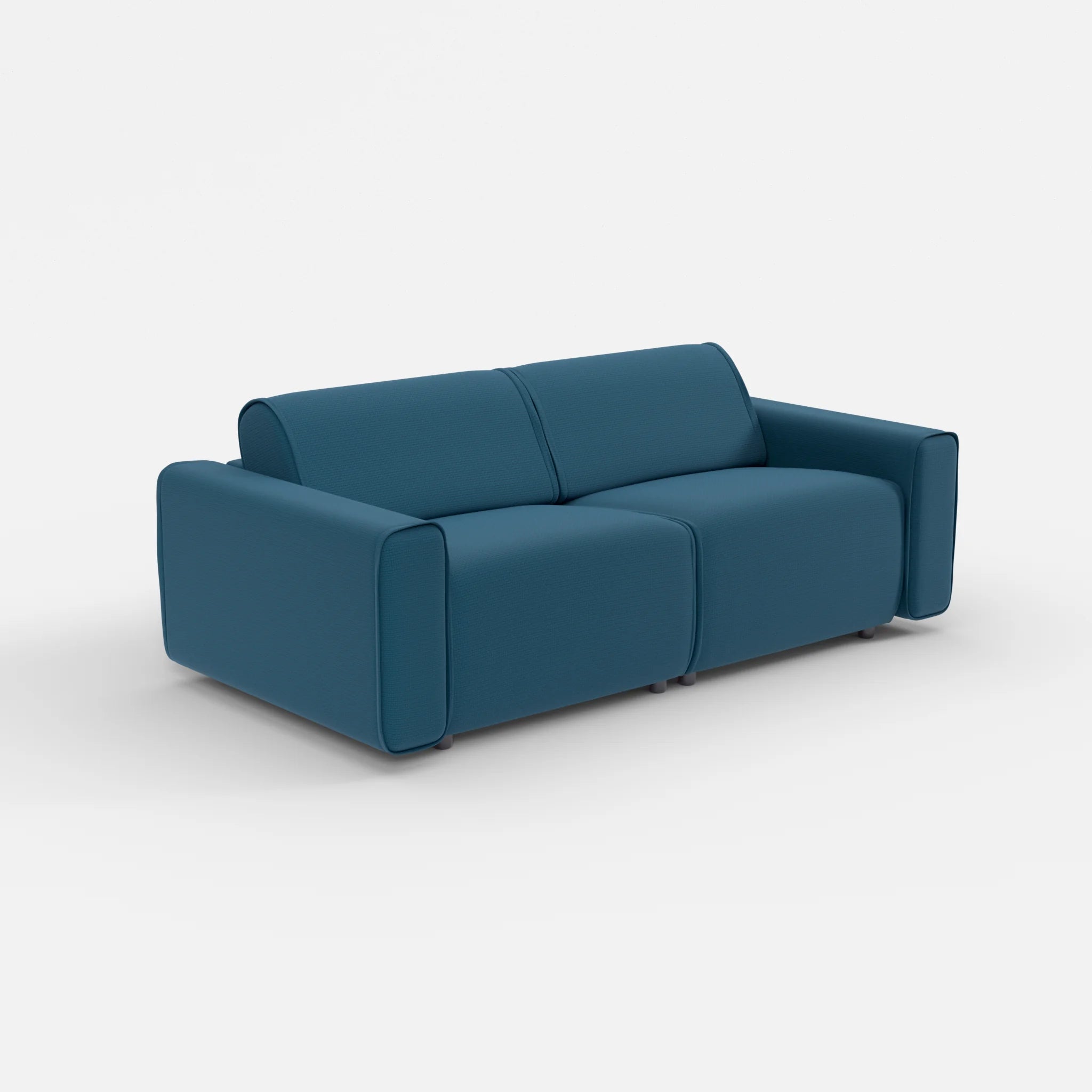 2 Sitzer Sofa Belleform mit breiter Armlehne 2 nabucco6075 in Blau von der Seite