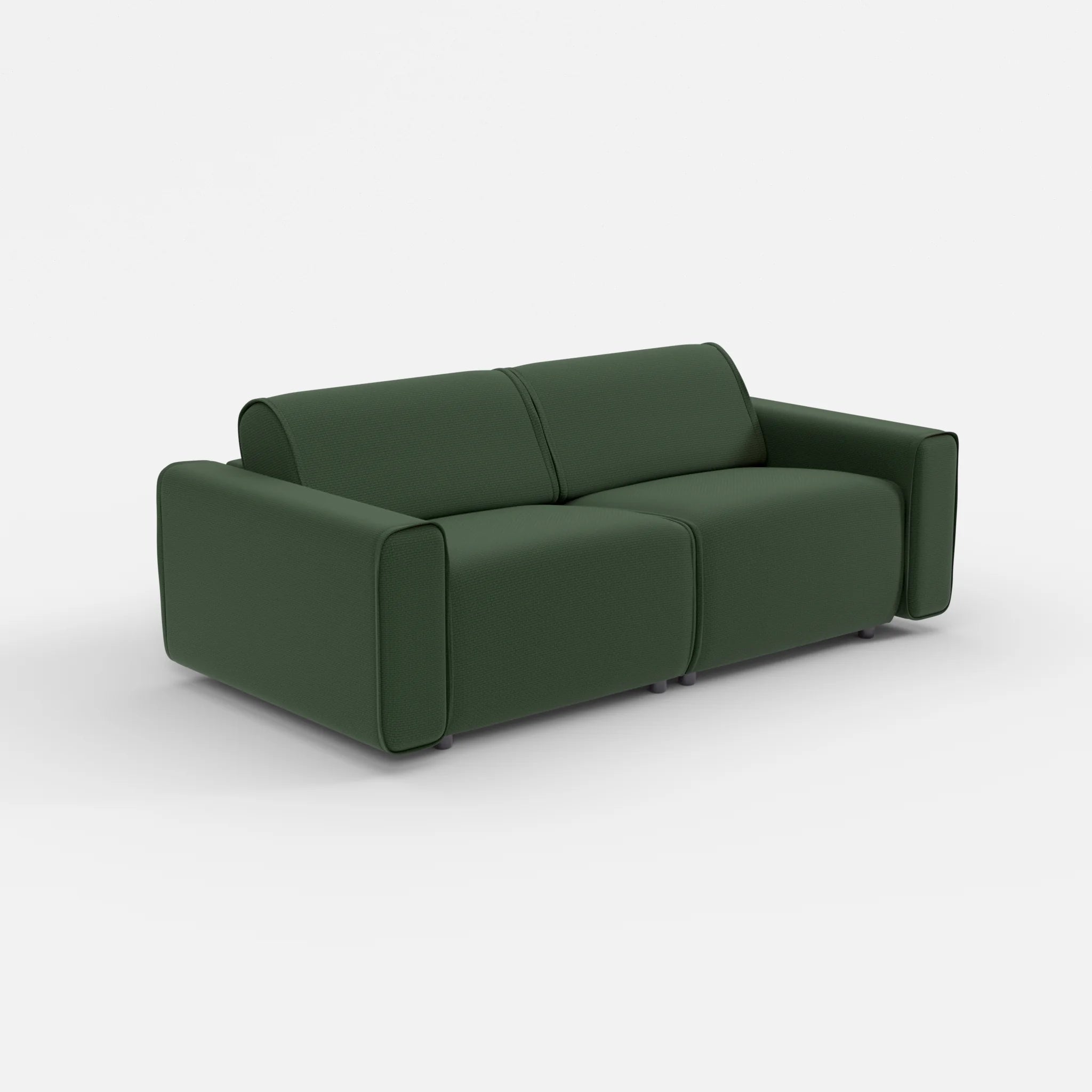 2 Sitzer Sofa Belleform mit breiter Armlehne 2 nabucco7029 in Dunkelgrün von der Seite