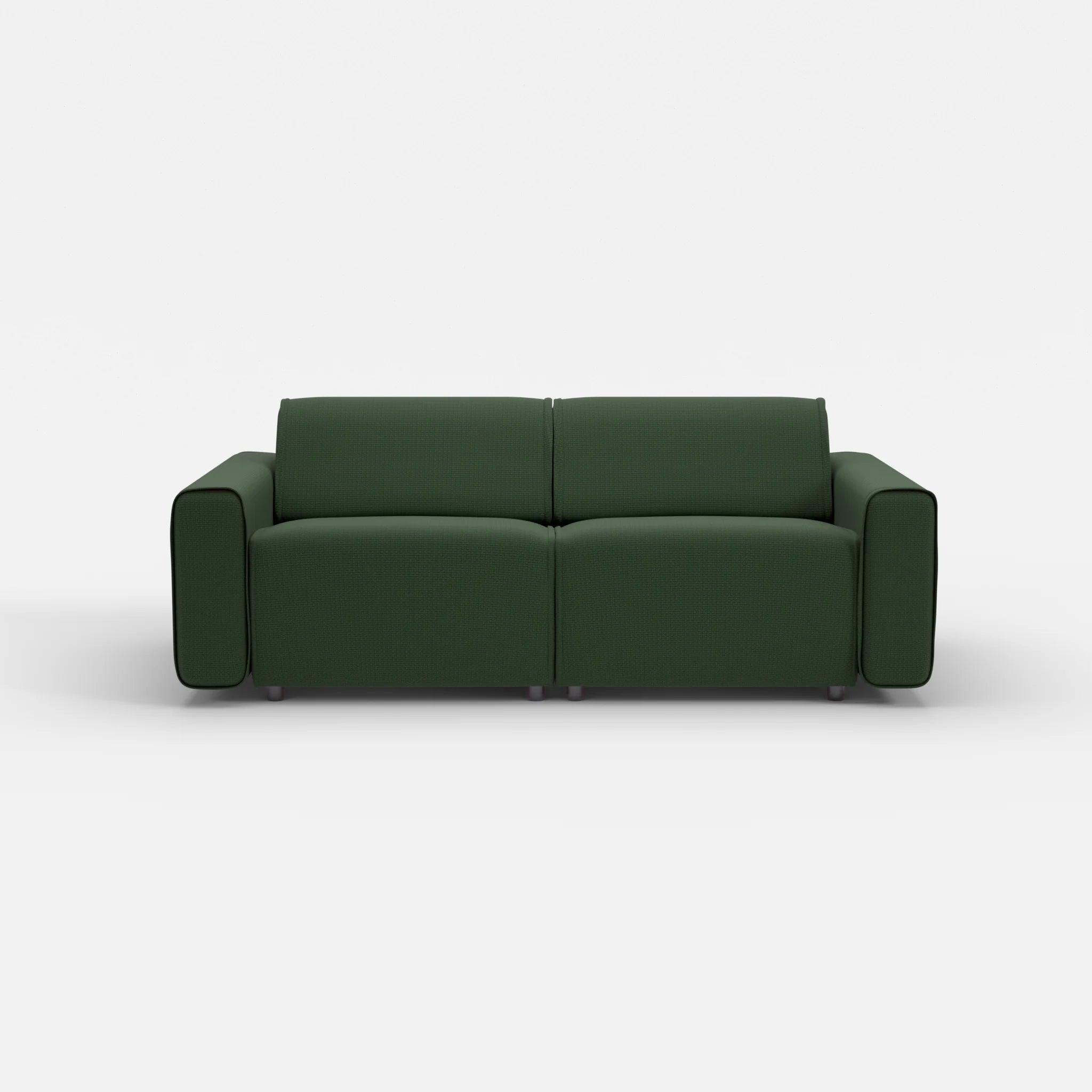 2 Sitzer Sofa Belleform mit breiter Armlehne 2 nabucco7029 in Dunkelgrün von vorne