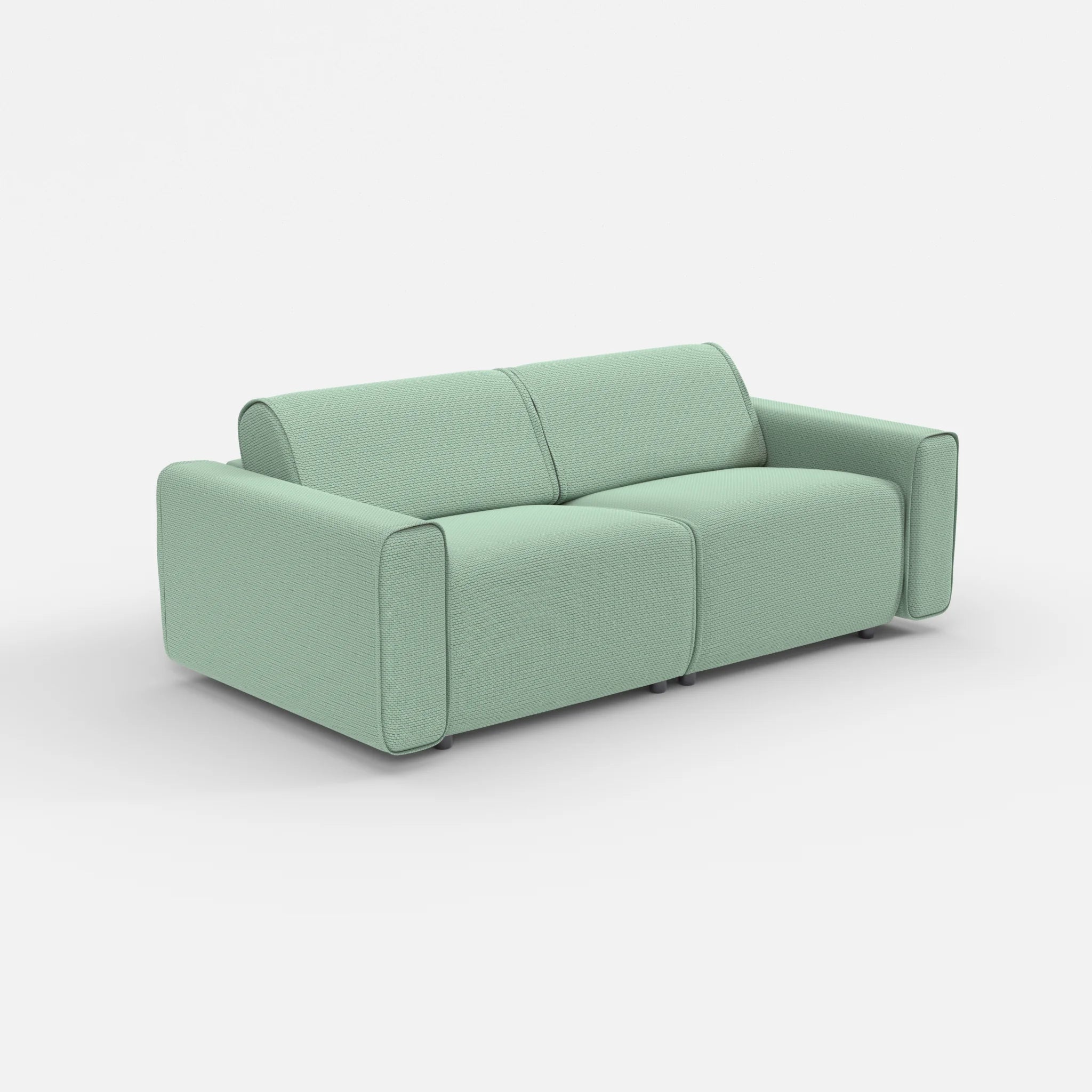 2 Sitzer Sofa Belleform mit breiter Armlehne 2 nabucco7030 in Türkis von der Seite