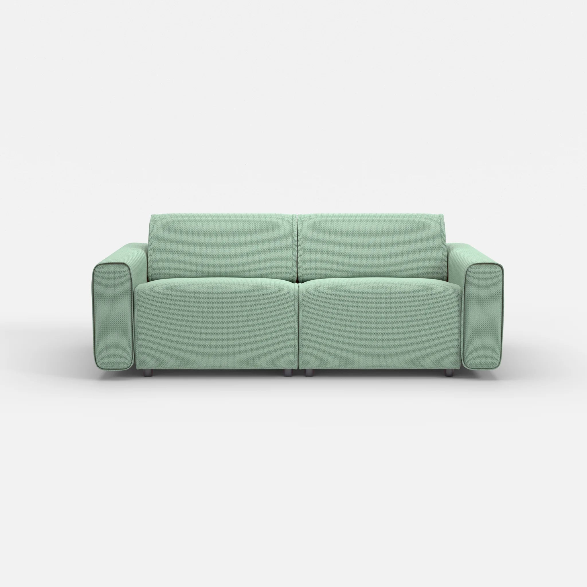 2 Sitzer Sofa Belleform mit breiter Armlehne 2 nabucco7030 in Türkis von vorne