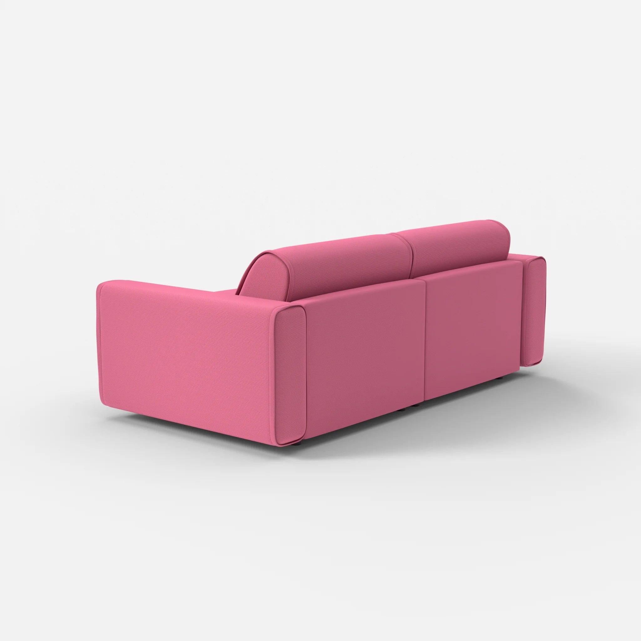 2 Sitzer Sofa Belleform mit breiter Armlehne 2 novumlitchi in Violett von hinten