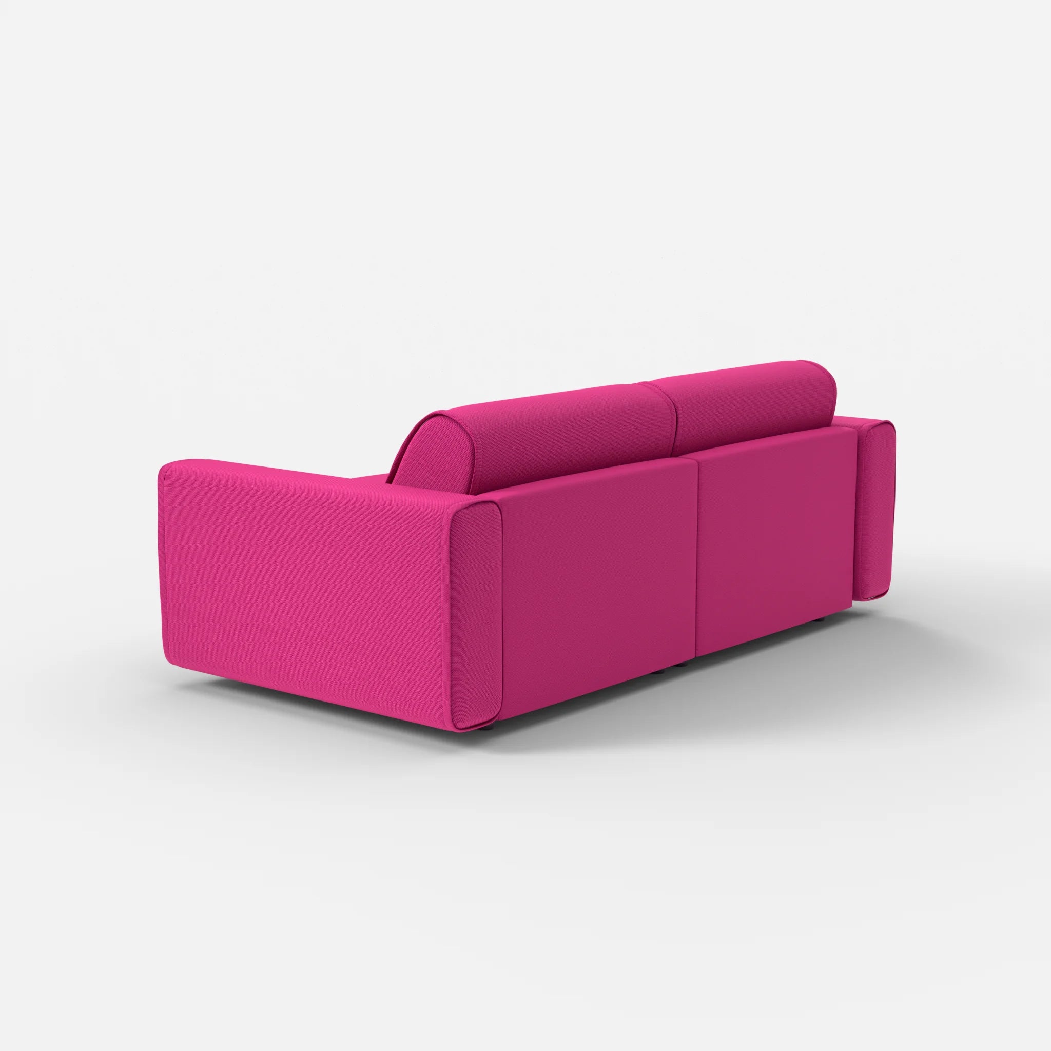 2 Sitzer Sofa Belleform mit breiter Armlehne 2 novummagenta in Magenta von hinten