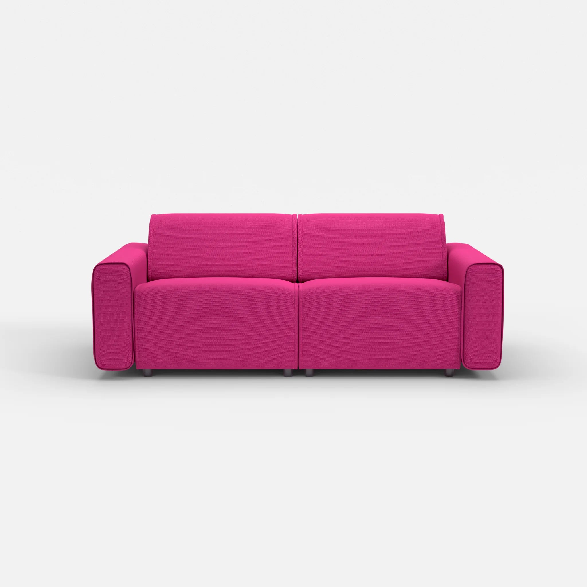 2 Sitzer Sofa Belleform mit breiter Armlehne 2 novummagenta in Magenta von vorne