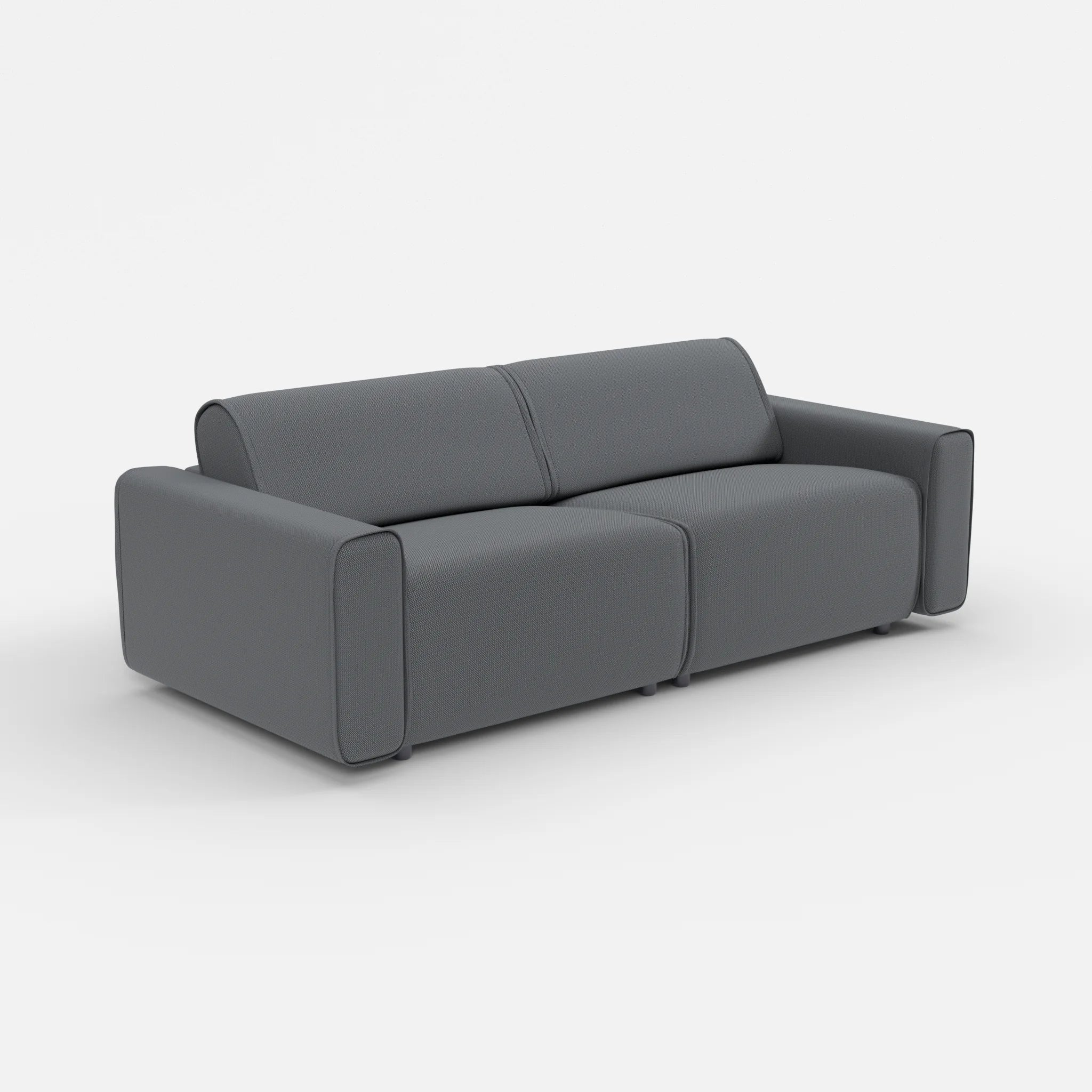 2 Sitzer Sofa Belleform mit breiter Armlehne 3 credoasphalt in Anthrazit von der Seite