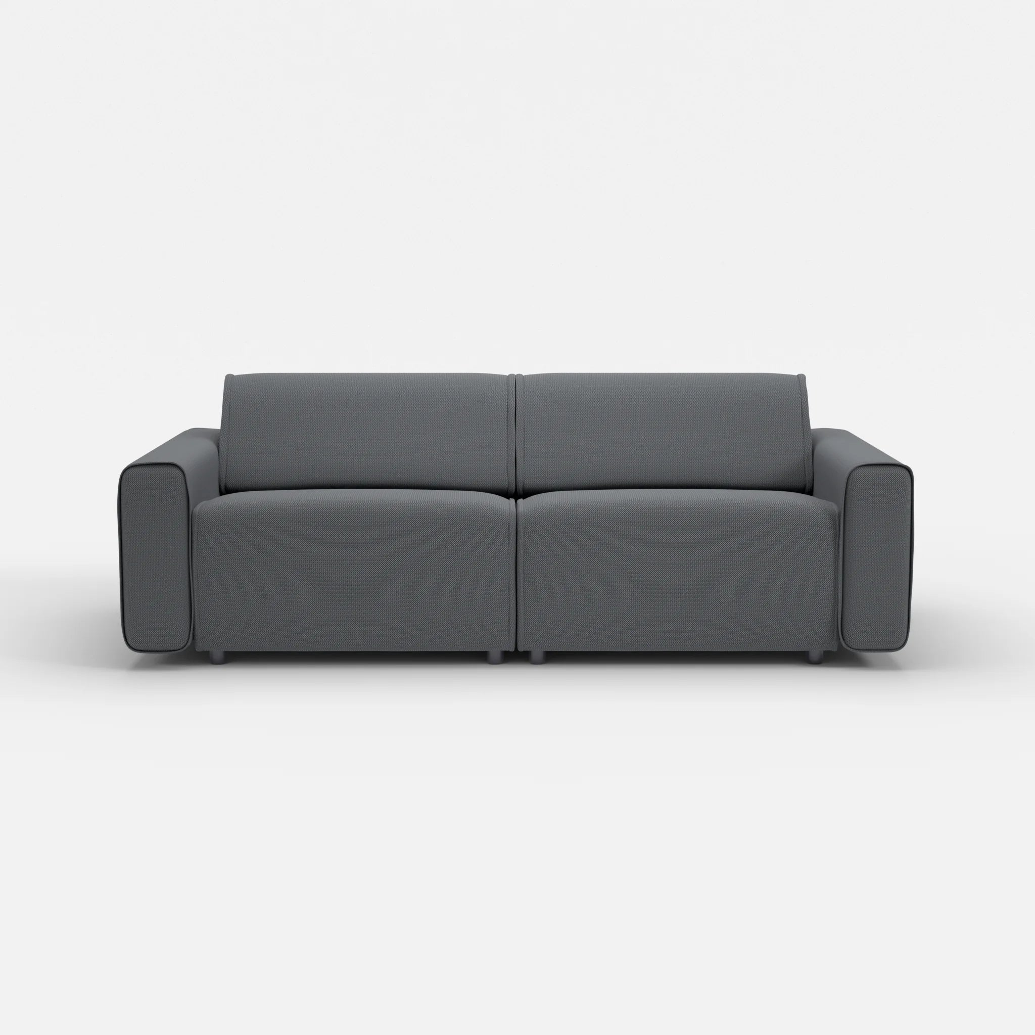 2 Sitzer Sofa Belleform mit breiter Armlehne 3 credoasphalt in Anthrazit von vorne