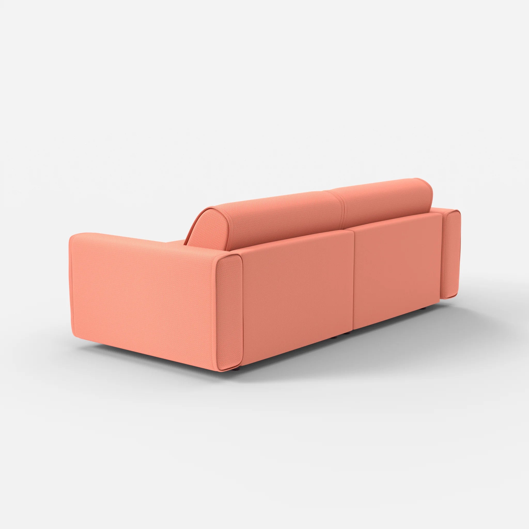 2 Sitzer Sofa Belleform mit breiter Armlehne 3 credograpefruit in Coral von hinten