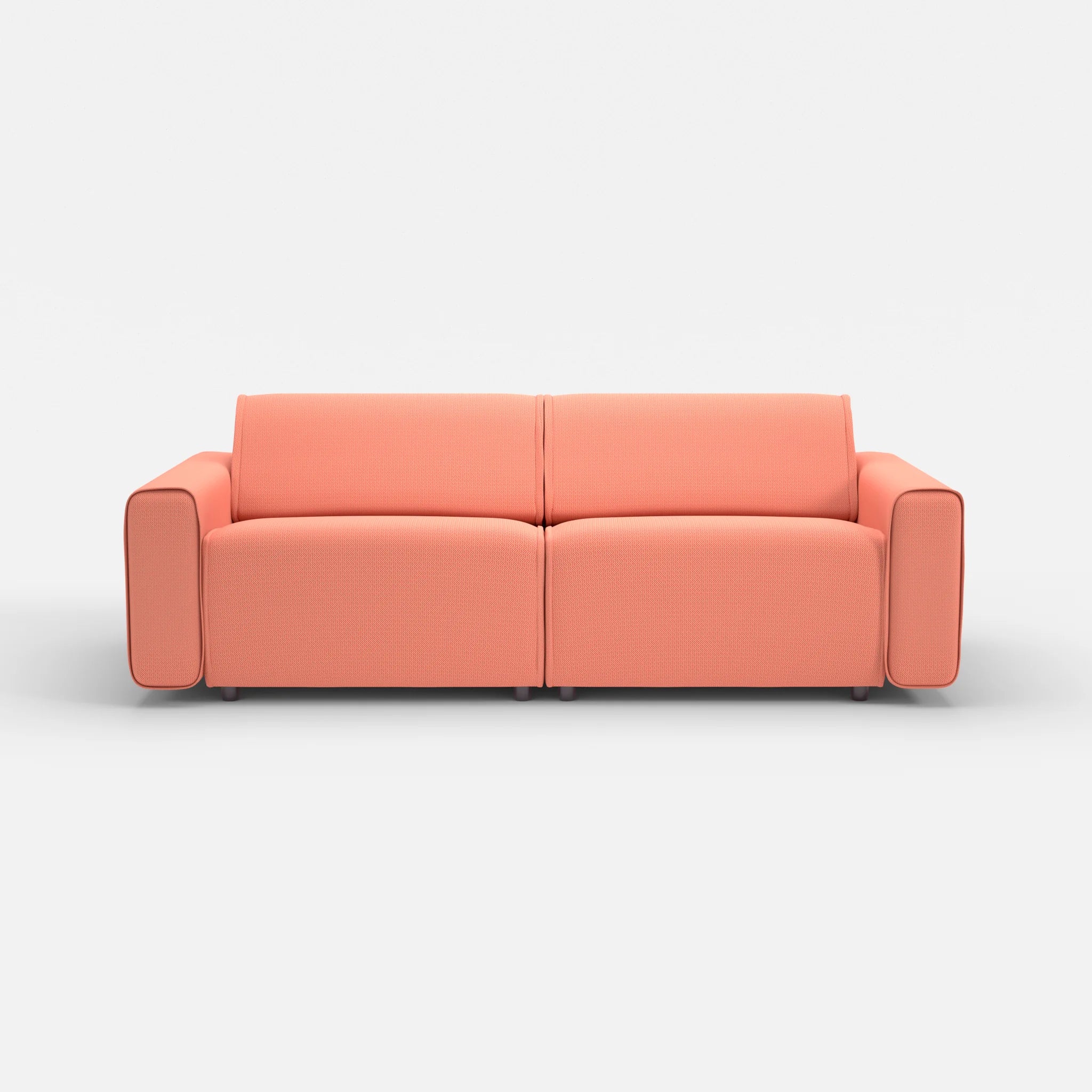 2 Sitzer Sofa Belleform mit breiter Armlehne 3 credograpefruit in Coral von vorne