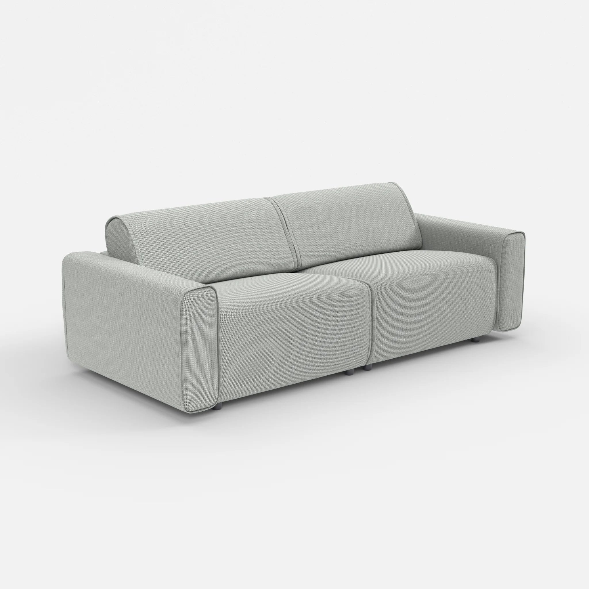 2 Sitzer Sofa Belleform mit breiter Armlehne 3 credopepper in Dunkelgrau von der Seite