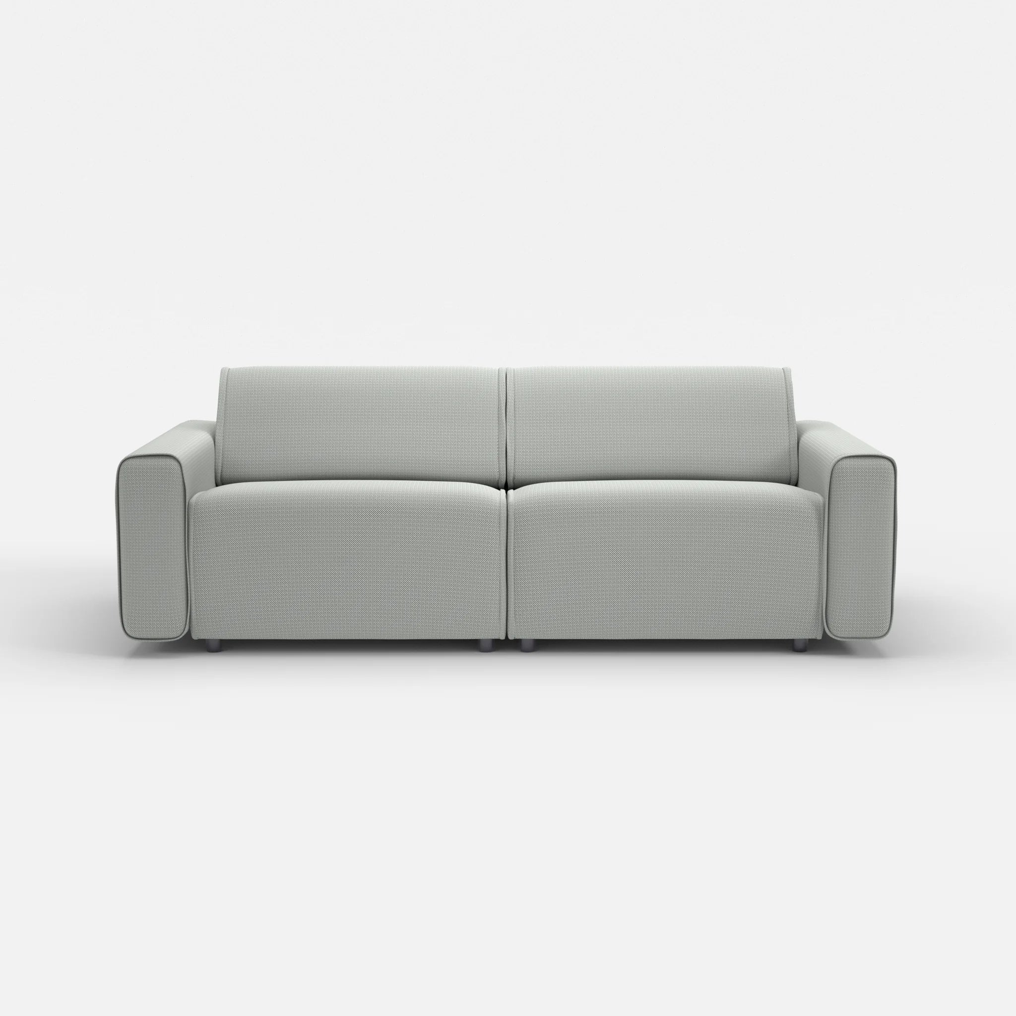 2 Sitzer Sofa Belleform mit breiter Armlehne 3 credopepper in Dunkelgrau von vorne