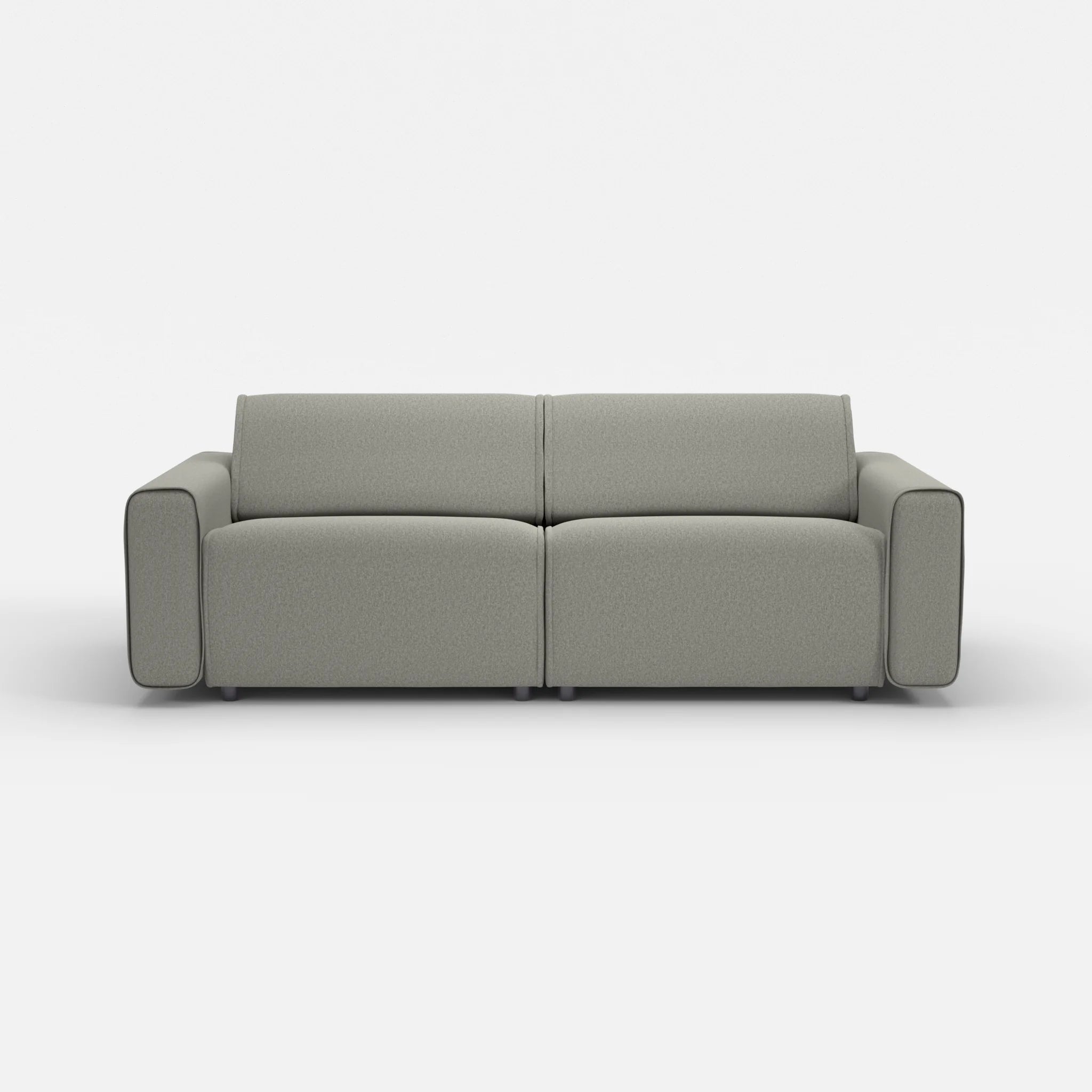 2 Sitzer Sofa Belleform mit breiter Armlehne 3 dama0003 in Mittelgrau von vorne