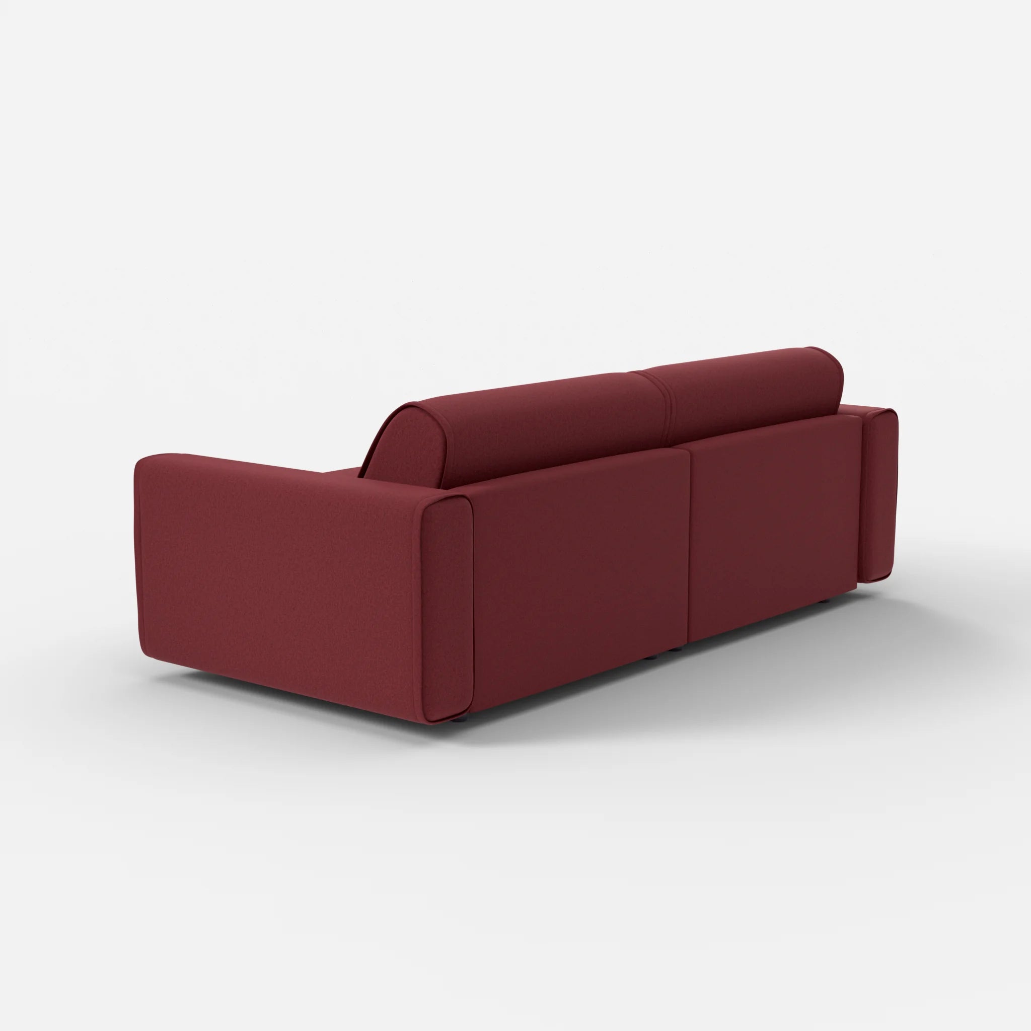 2 Sitzer Sofa Belleform mit breiter Armlehne 3 dama0034 in Bordeaux von hinten