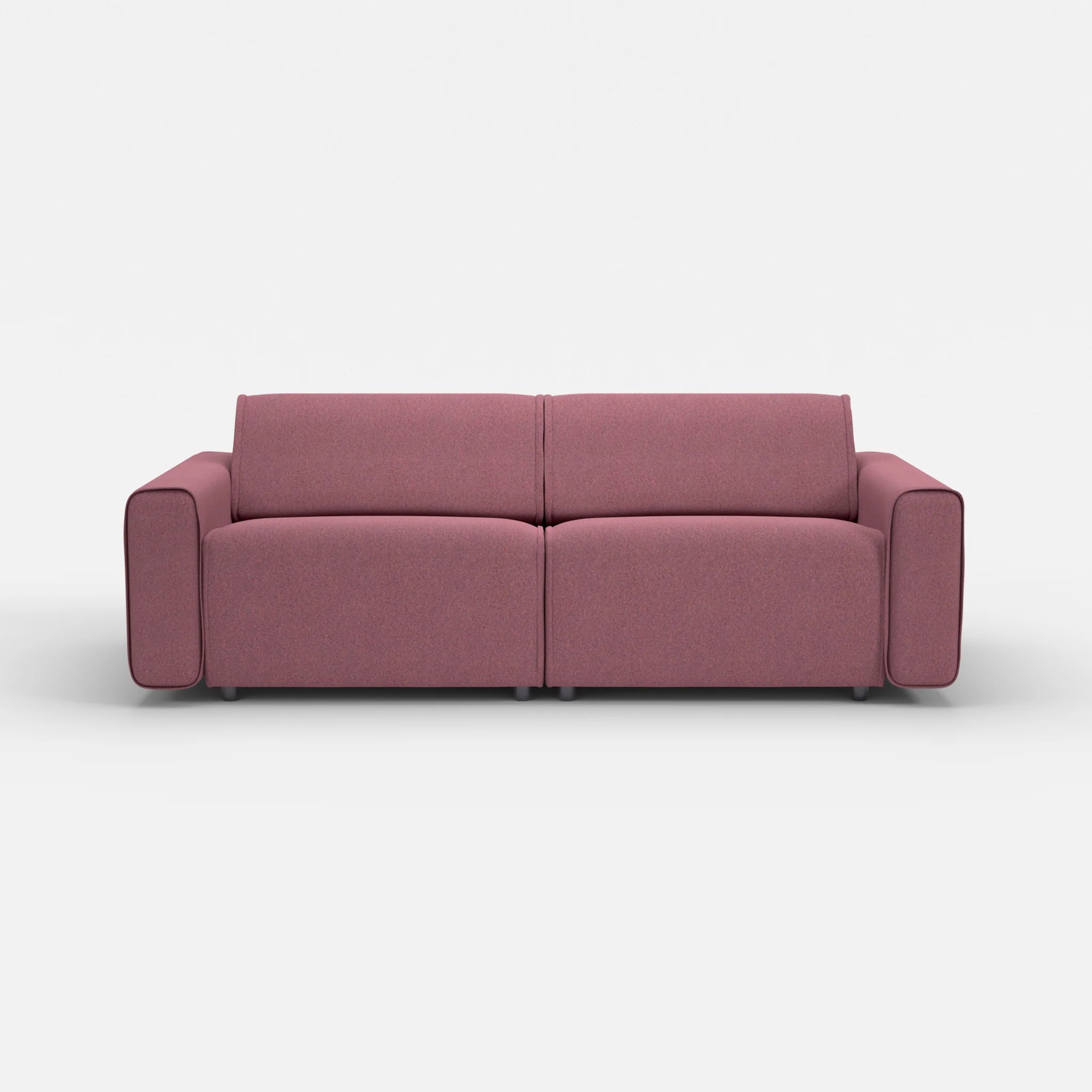 2 Sitzer Sofa Belleform mit breiter Armlehne 3 dama0041 in Violett von vorne