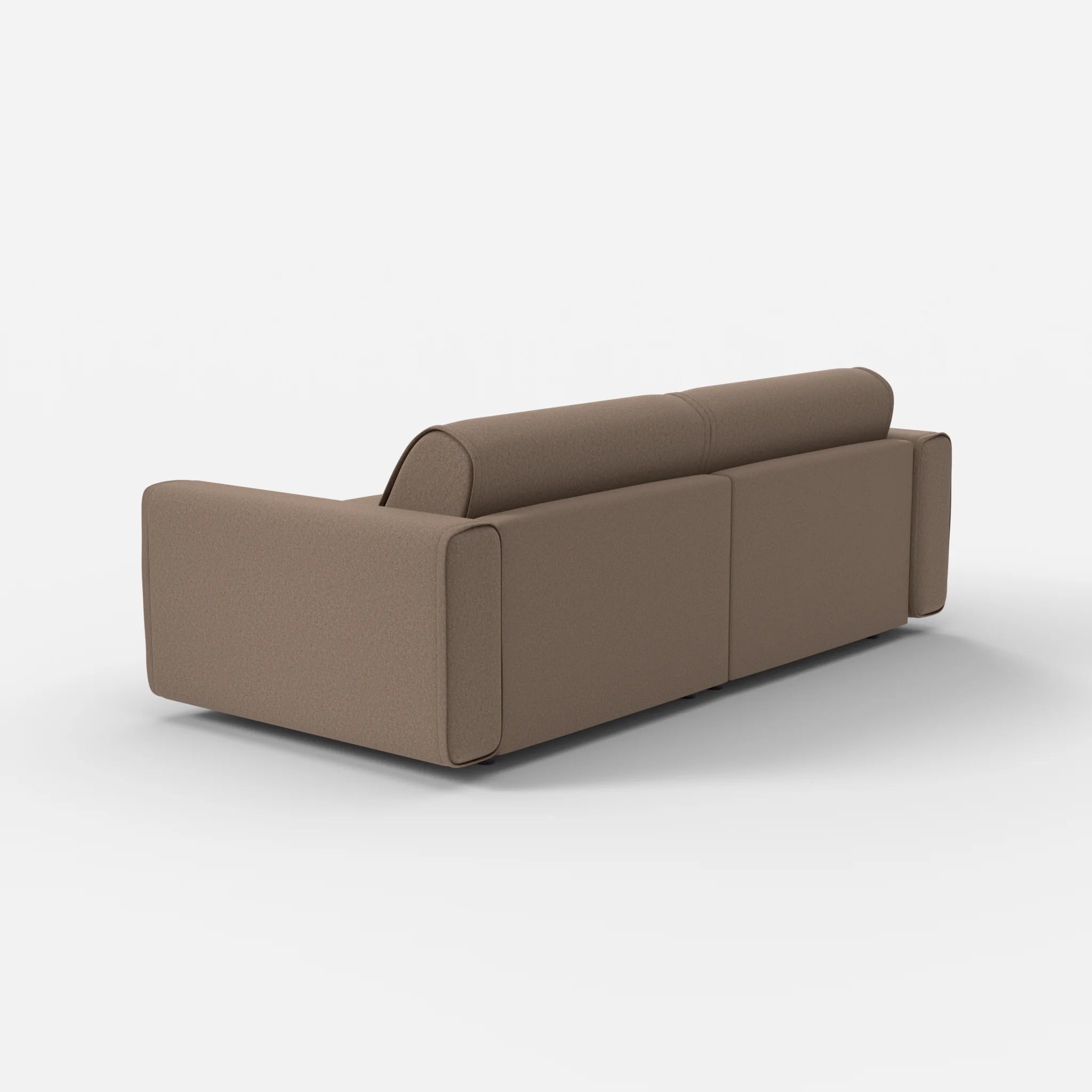 2 Sitzer Sofa Belleform mit breiter Armlehne 3 dama0051 in Braun von hinten