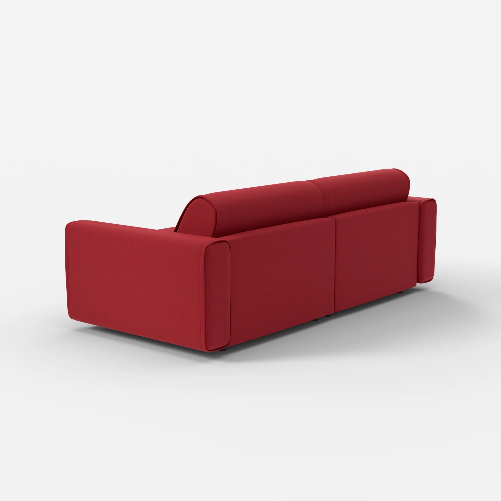 2 Sitzer Sofa Belleform mit breiter Armlehne 3 dama0053 in Rot von hinten