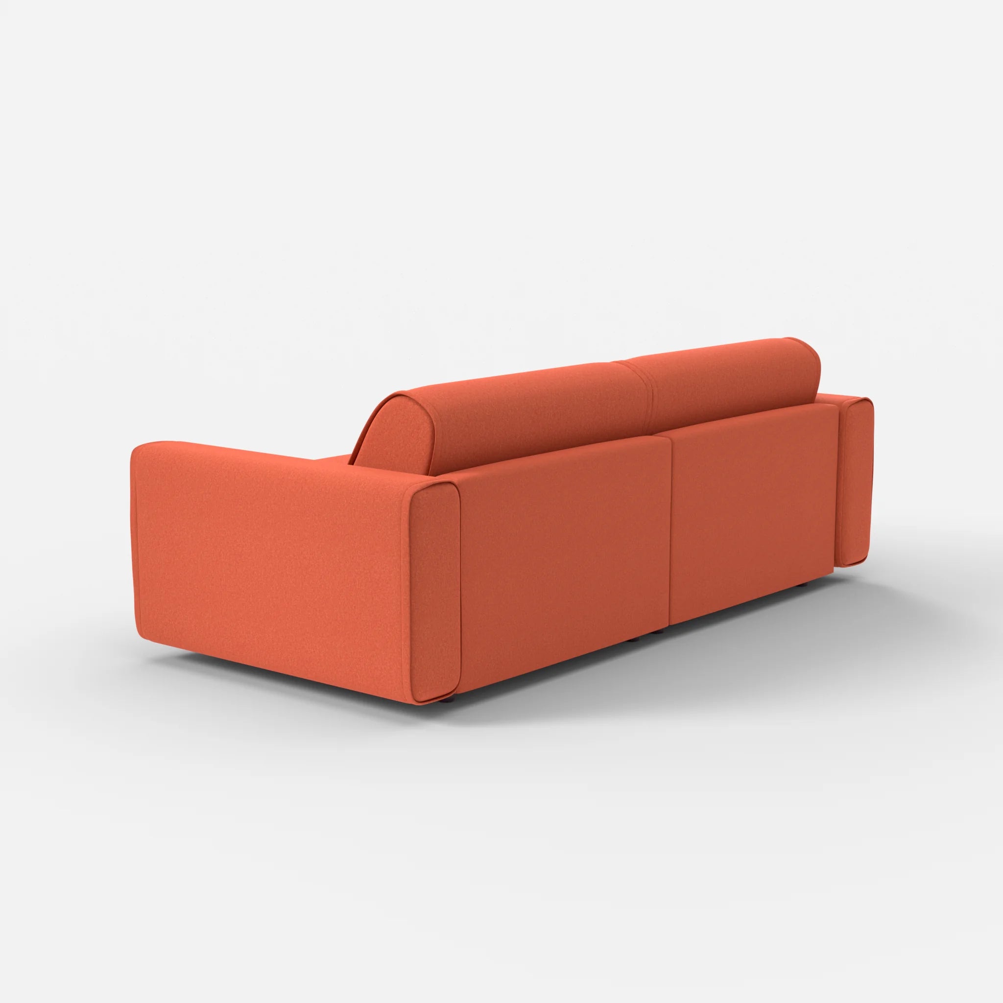 2 Sitzer Sofa Belleform mit breiter Armlehne 3 dama0062 in Orange von hinten