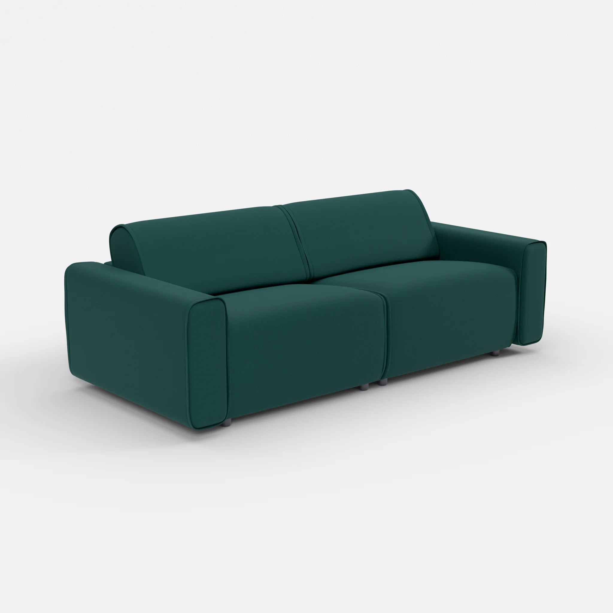 2 Sitzer Sofa Belleform mit breiter Armlehne 3 dama0073 in Petrol von der Seite