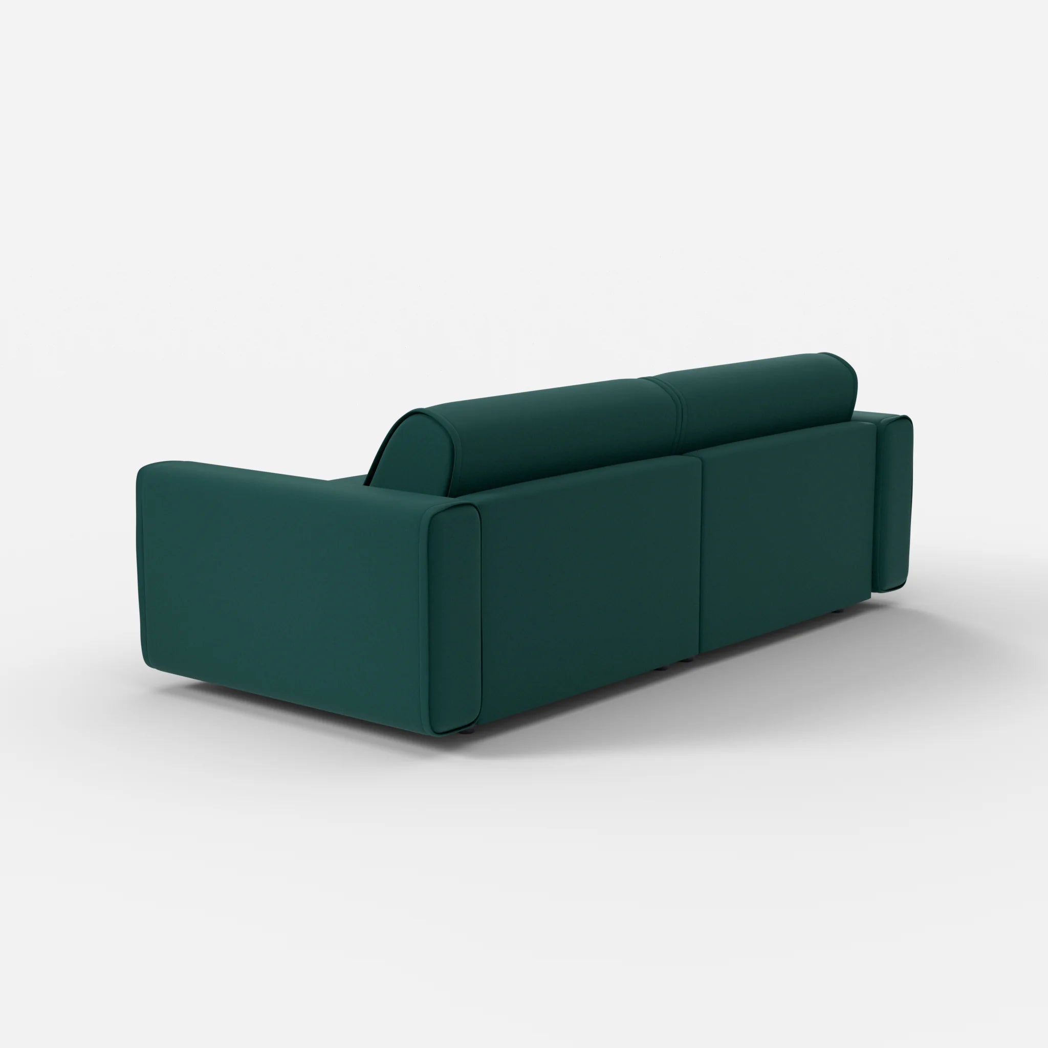 2 Sitzer Sofa Belleform mit breiter Armlehne 3 dama0073 in Petrol von hinten