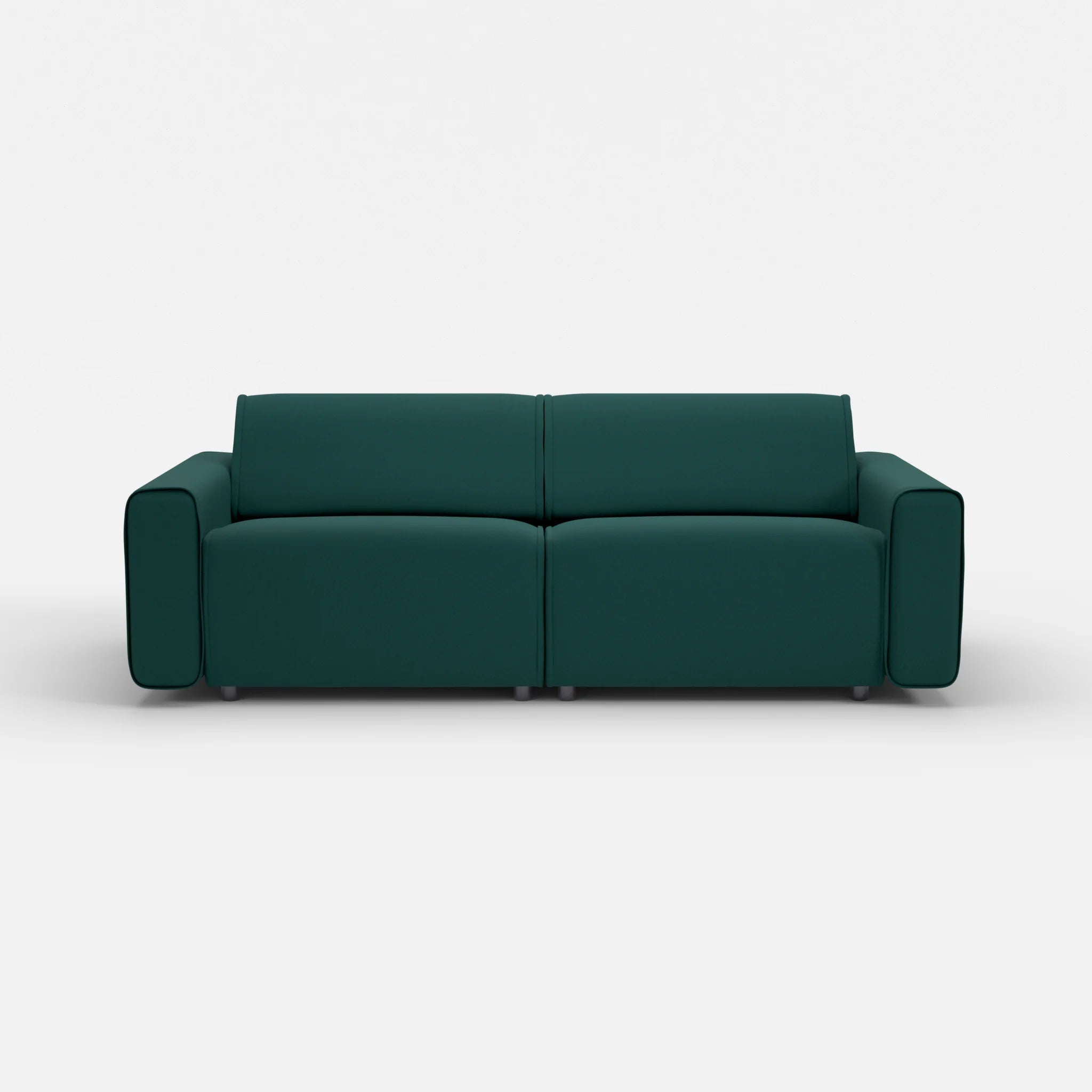 2 Sitzer Sofa Belleform mit breiter Armlehne 3 dama0073 in Petrol von vorne