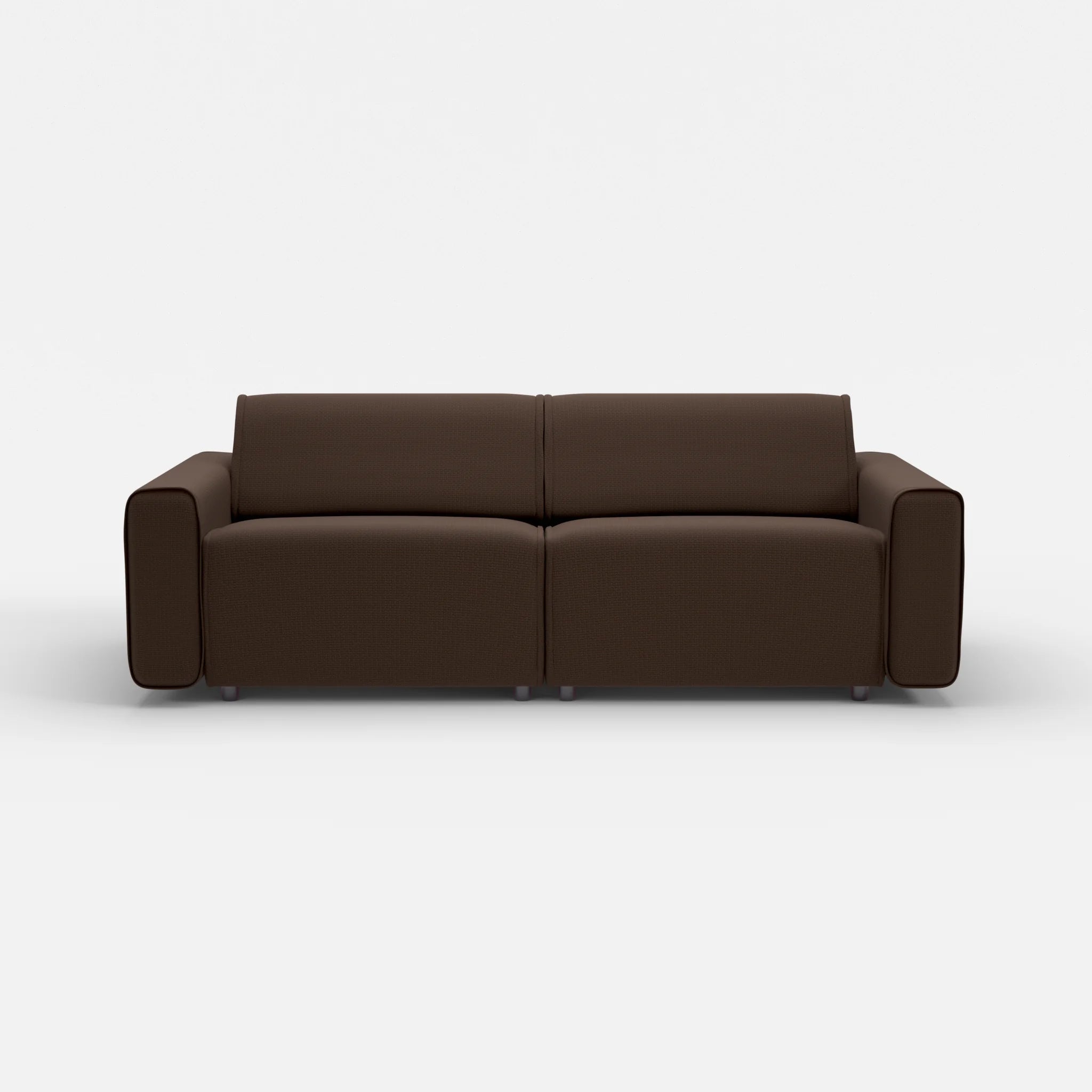 2 Sitzer Sofa Belleform mit breiter Armlehne 3 nabucco2022 in Dunkelbraun von vorne