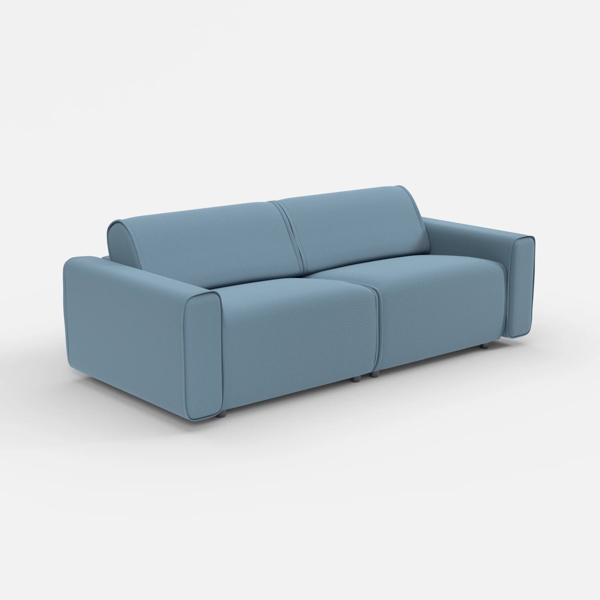 2 Sitzer Sofa Belleform mit breiter Armlehne 3 nabucco6043 in Blau von der Seite