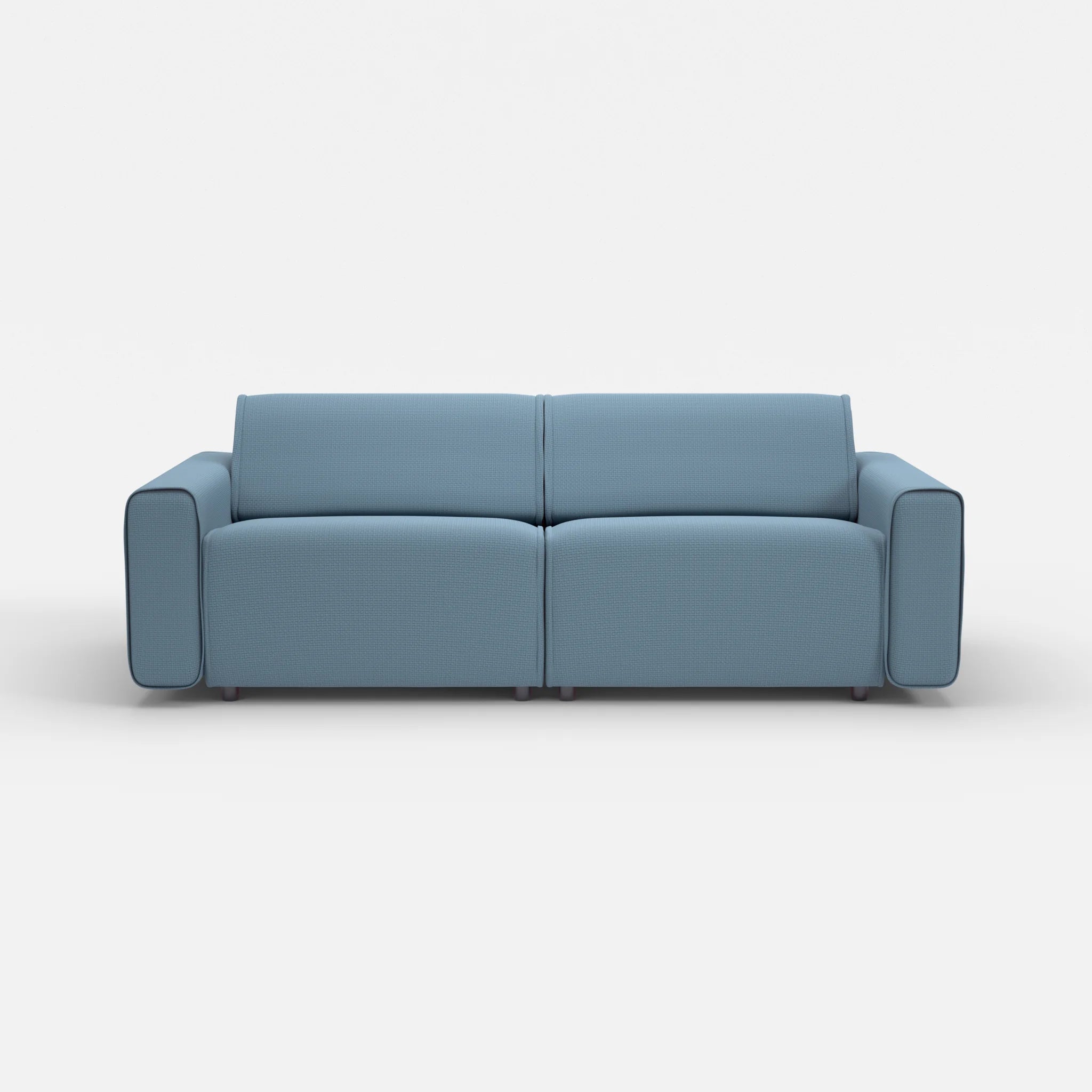 2 Sitzer Sofa Belleform mit breiter Armlehne 3 nabucco6043 in Blau von vorne