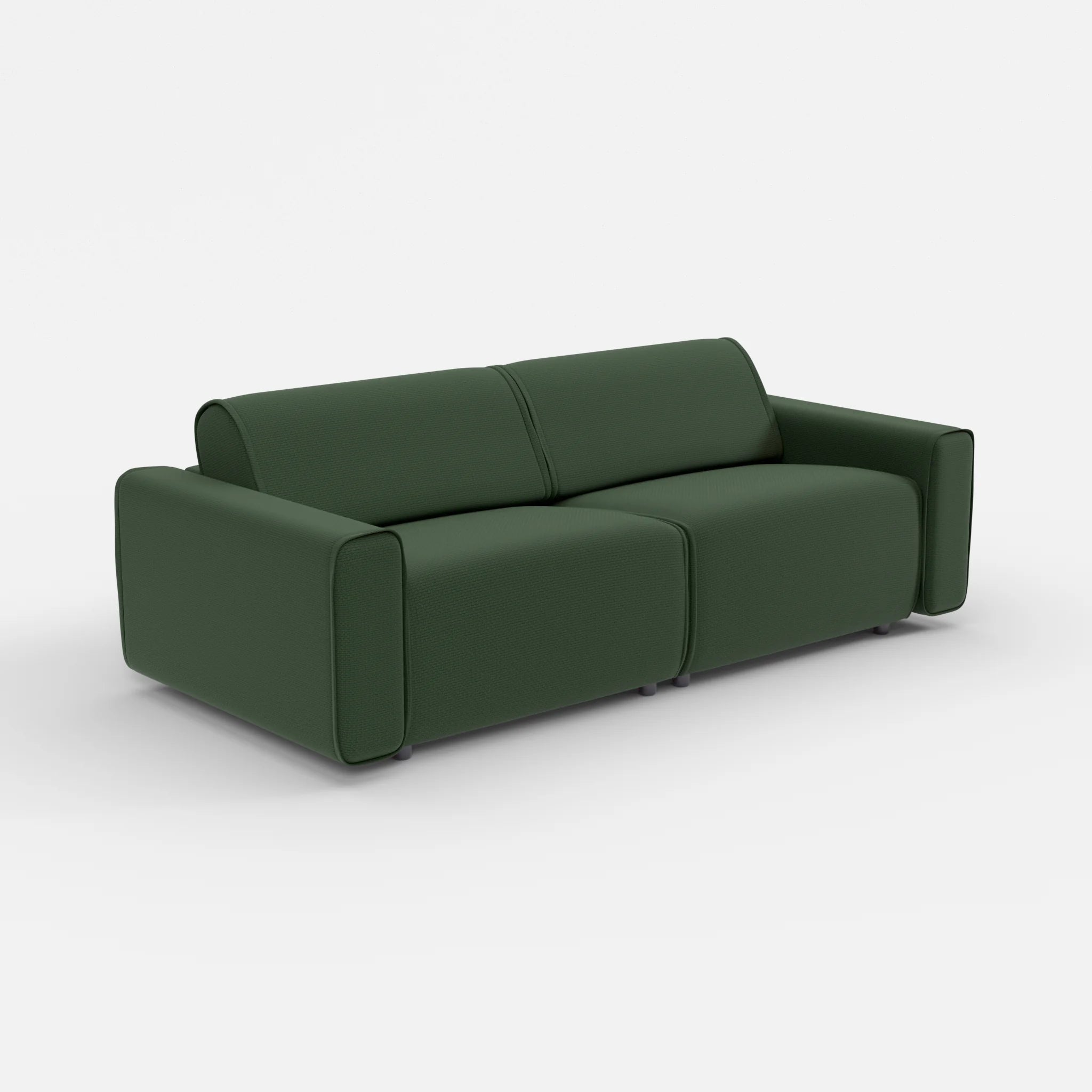 2 Sitzer Sofa Belleform mit breiter Armlehne 3 nabucco7029 in Dunkelgrün von der Seite