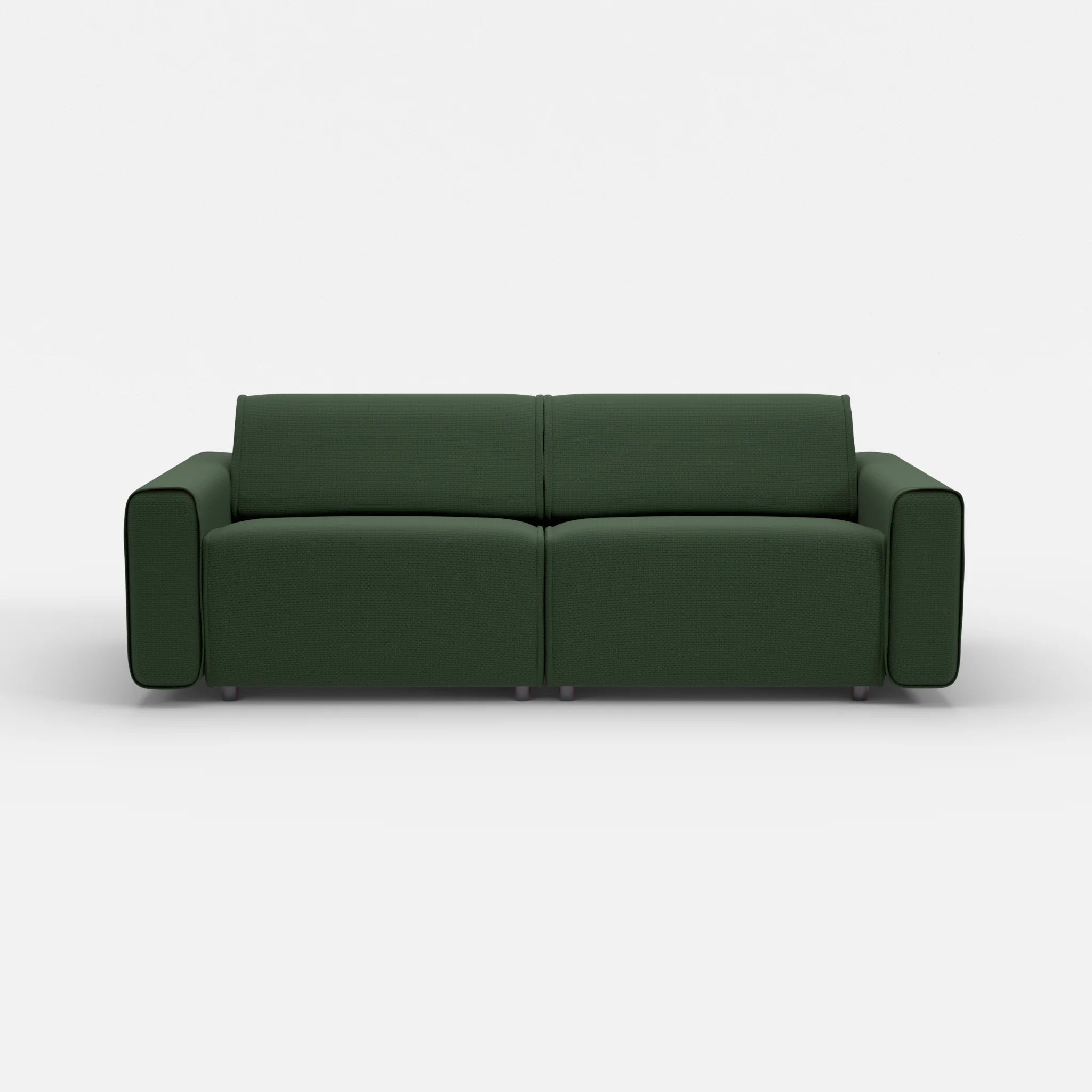 2 Sitzer Sofa Belleform mit breiter Armlehne 3 nabucco7029 in Dunkelgrün von vorne