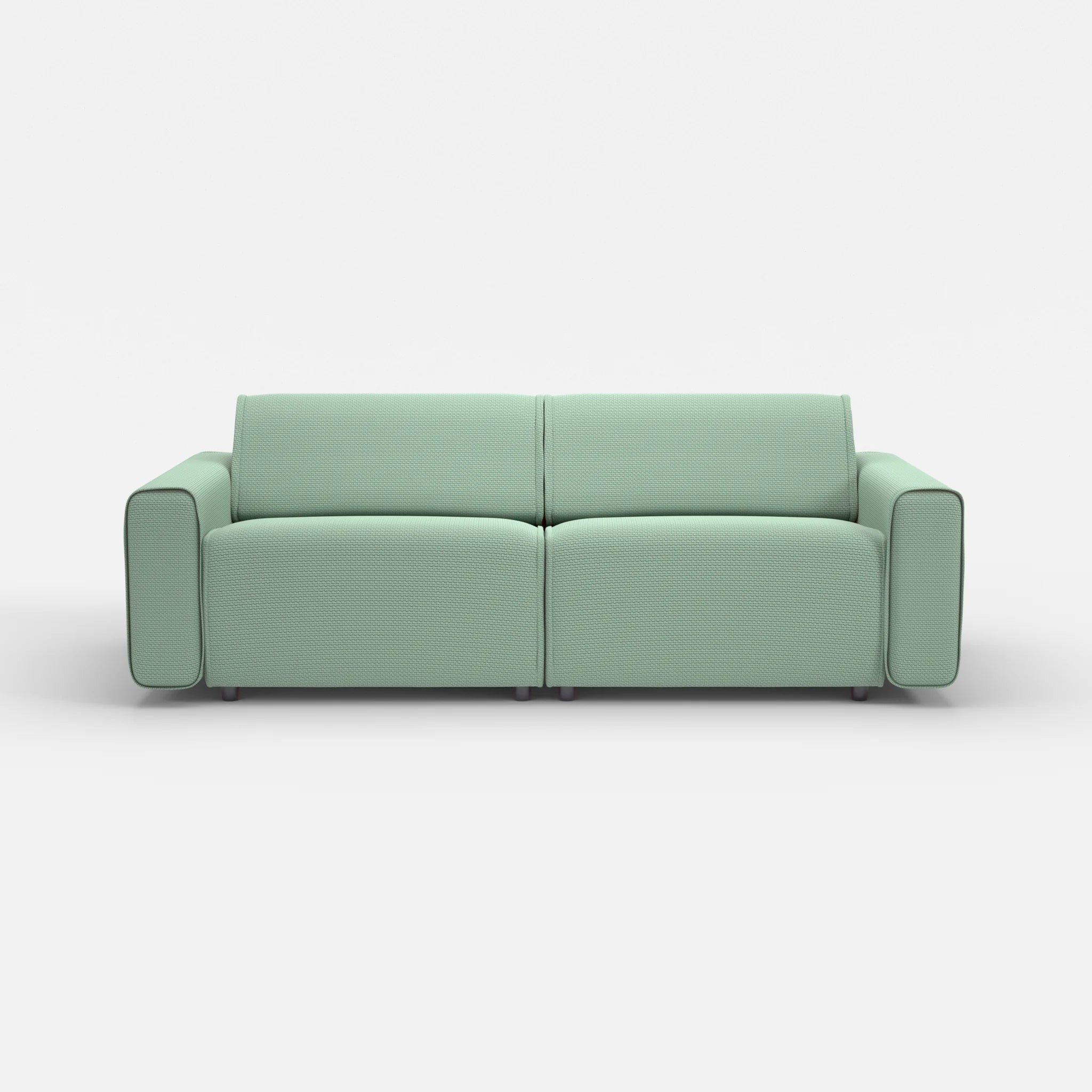 2 Sitzer Sofa Belleform mit breiter Armlehne 3 nabucco7030 in Türkis von vorne