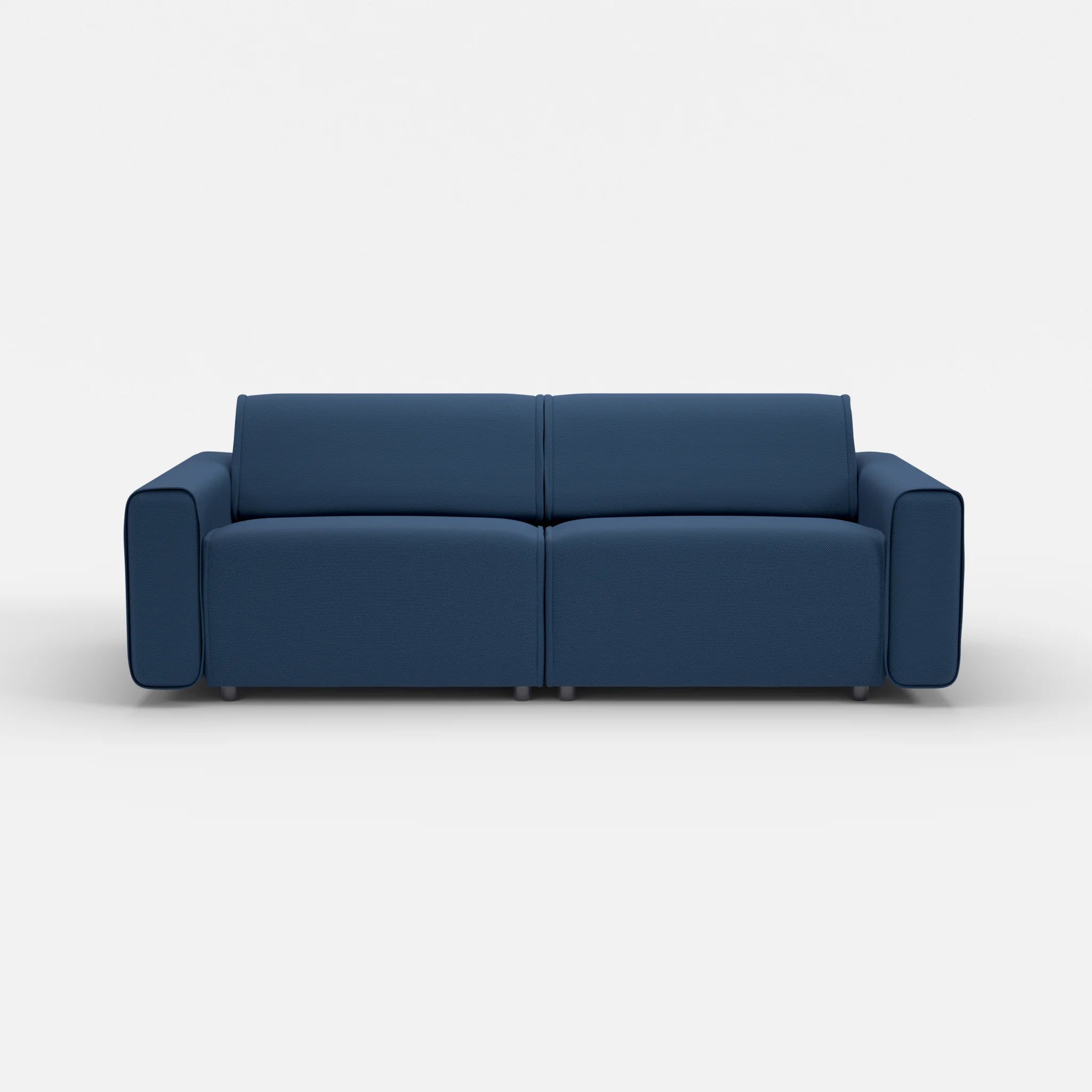 2 Sitzer Sofa Belleform mit breiter Armlehne 3 novumamur in Navy von vorne