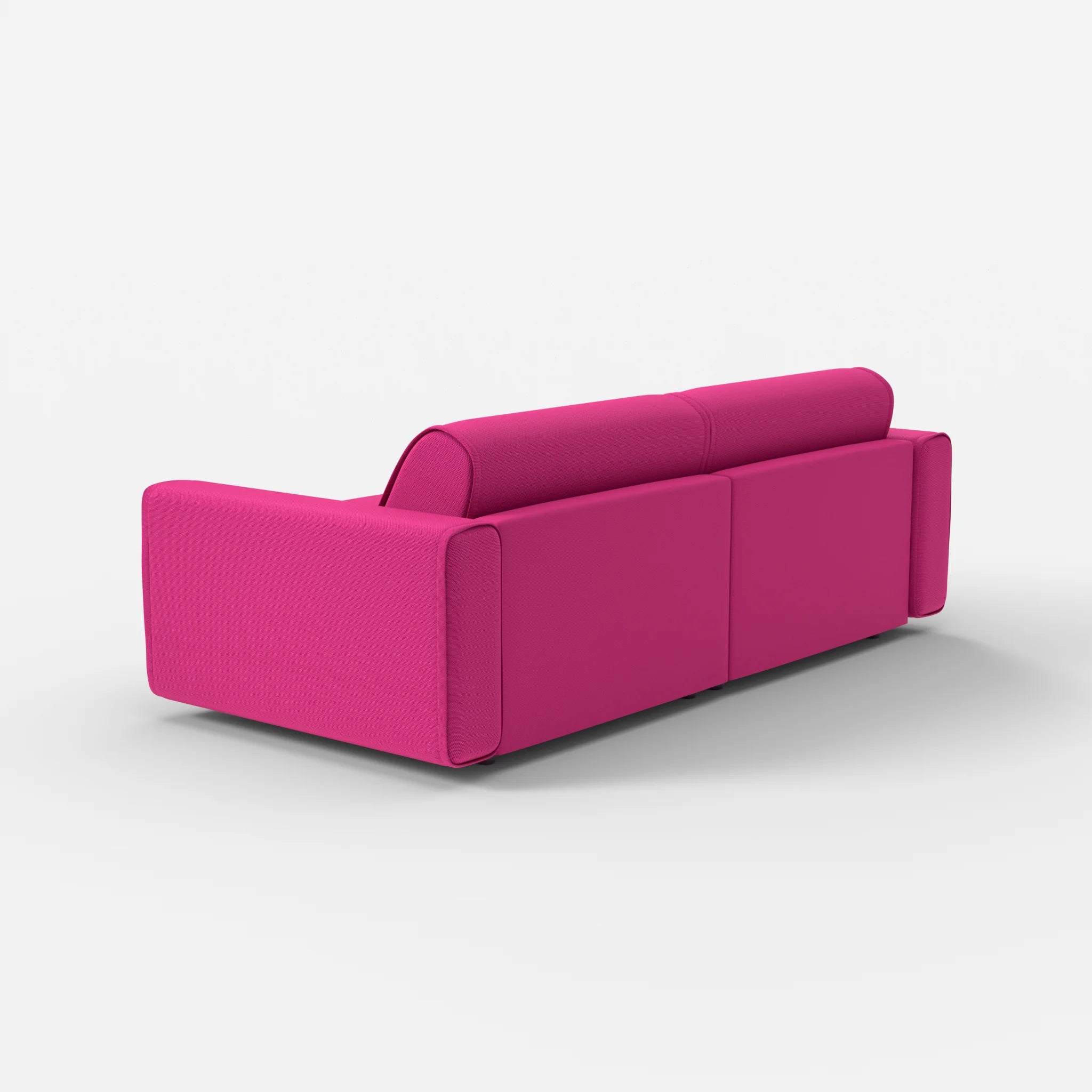 2 Sitzer Sofa Belleform mit breiter Armlehne 3 novummagenta in Magenta von hinten