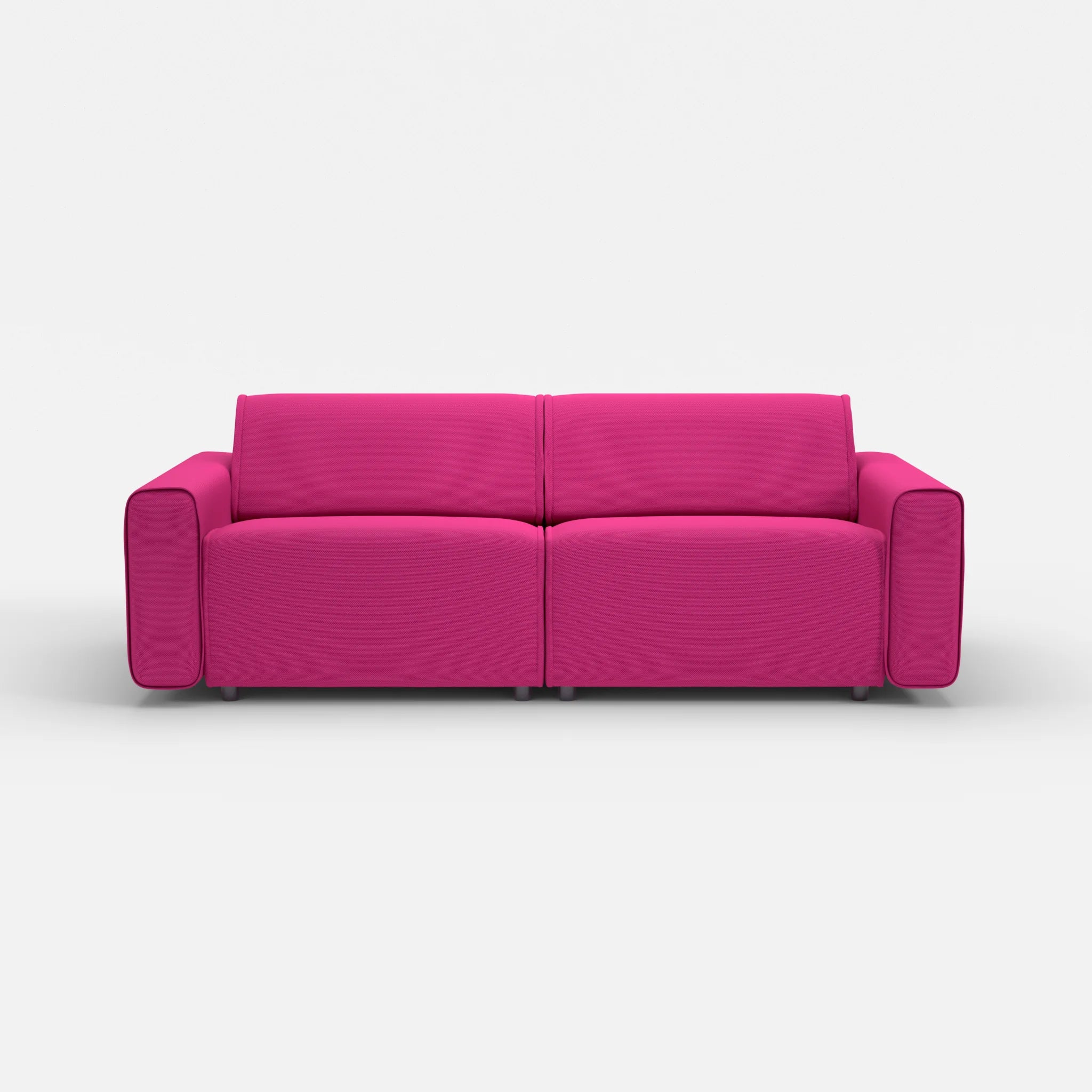 2 Sitzer Sofa Belleform mit breiter Armlehne 3 novummagenta in Magenta von vorne