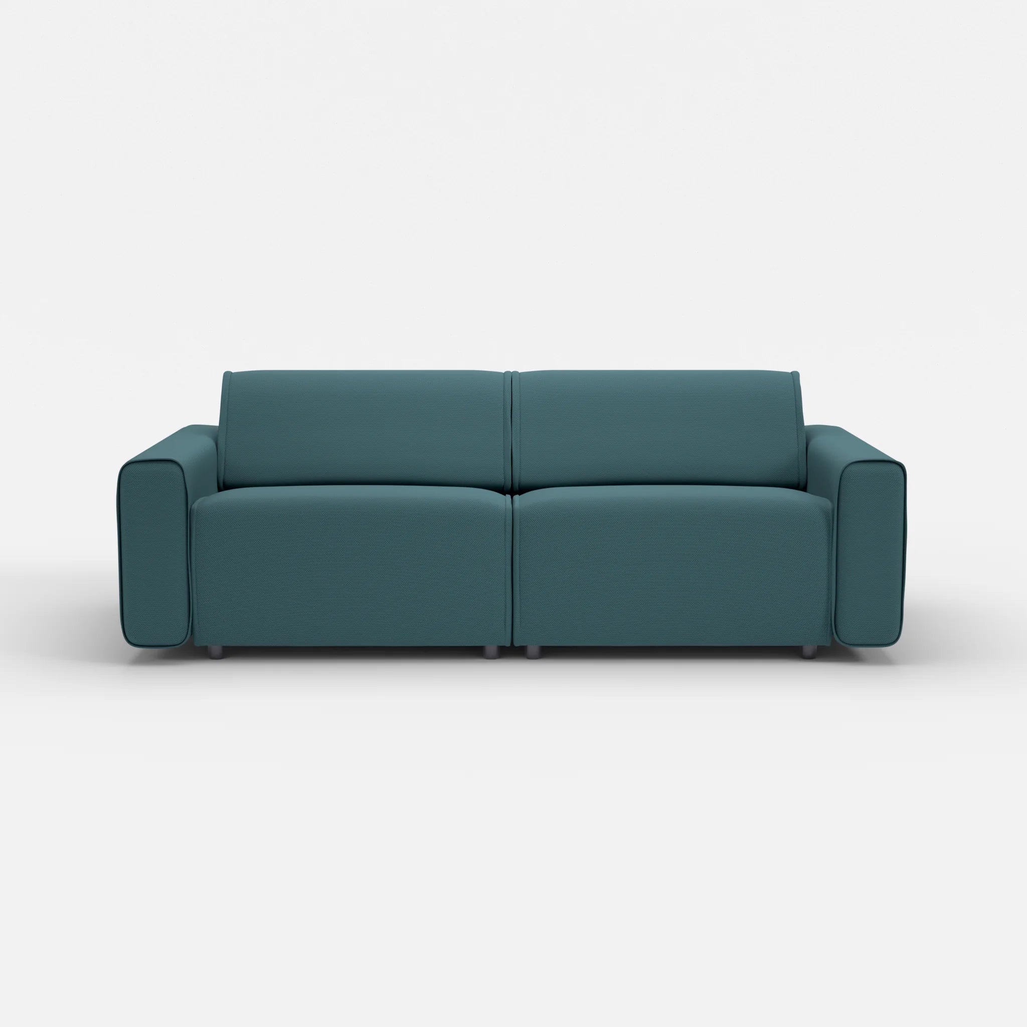 2 Sitzer Sofa Belleform mit breiter Armlehne 3 novumsamoa in Dunkelblau von vorne