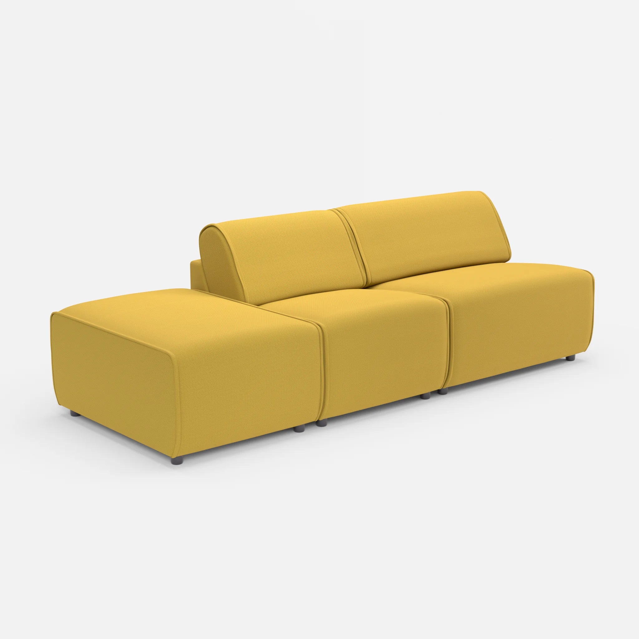 2 Sitzer Sofa Belleform mit offener Seite links 1 novumtivoli in Hellgrün von der Seite