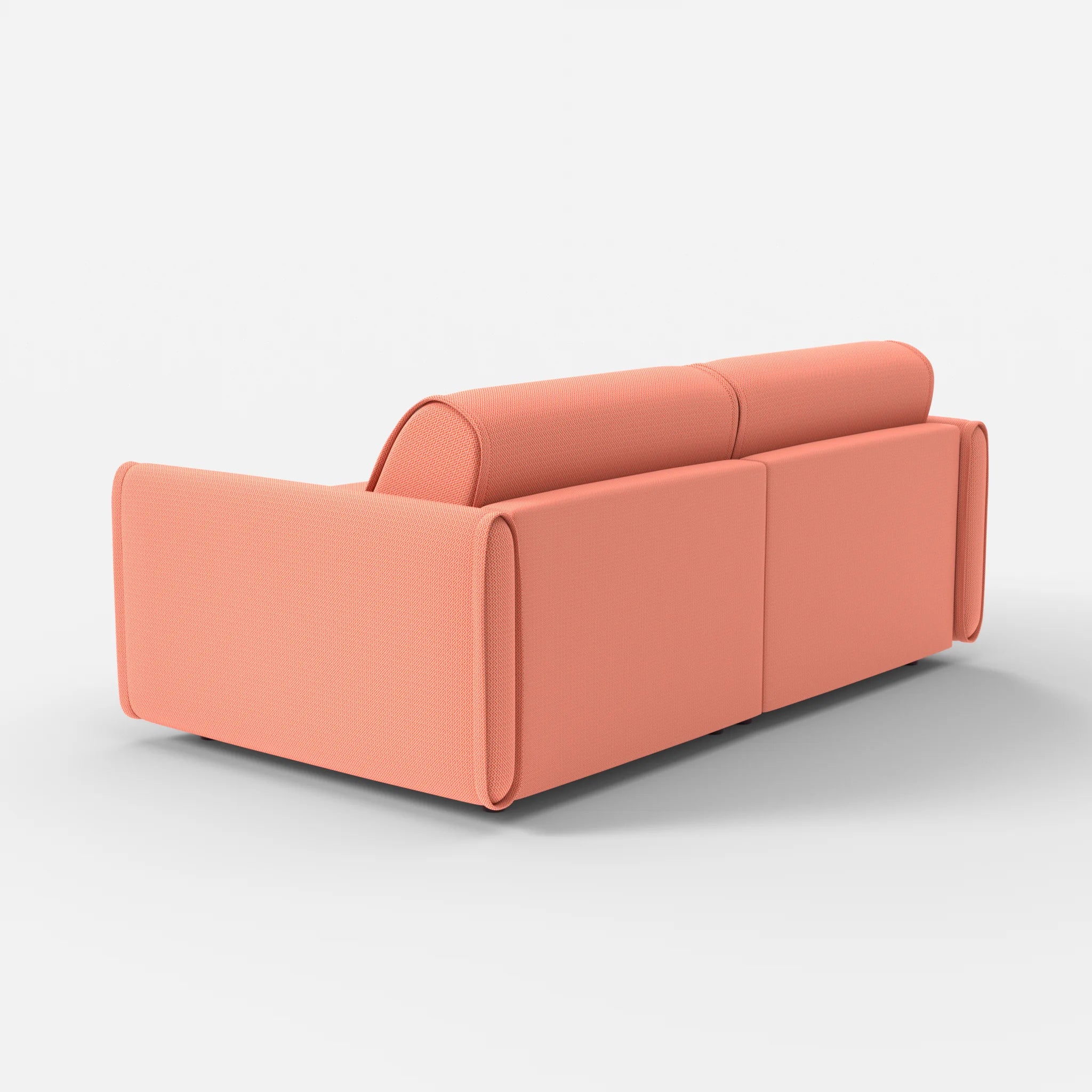 2 Sitzer Sofa Belleform mit schmaler Armlehne 2 credograpefruit in Coral von hinten