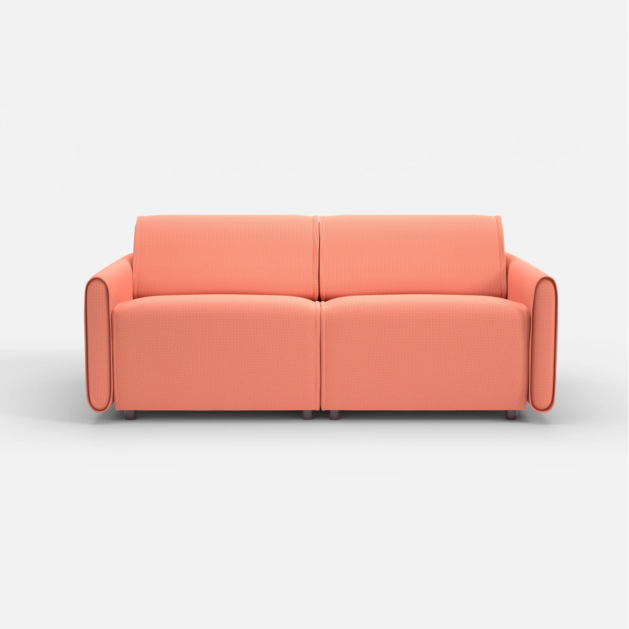 2 Sitzer Sofa Belleform mit schmaler Armlehne 2 credograpefruit in Coral von vorne