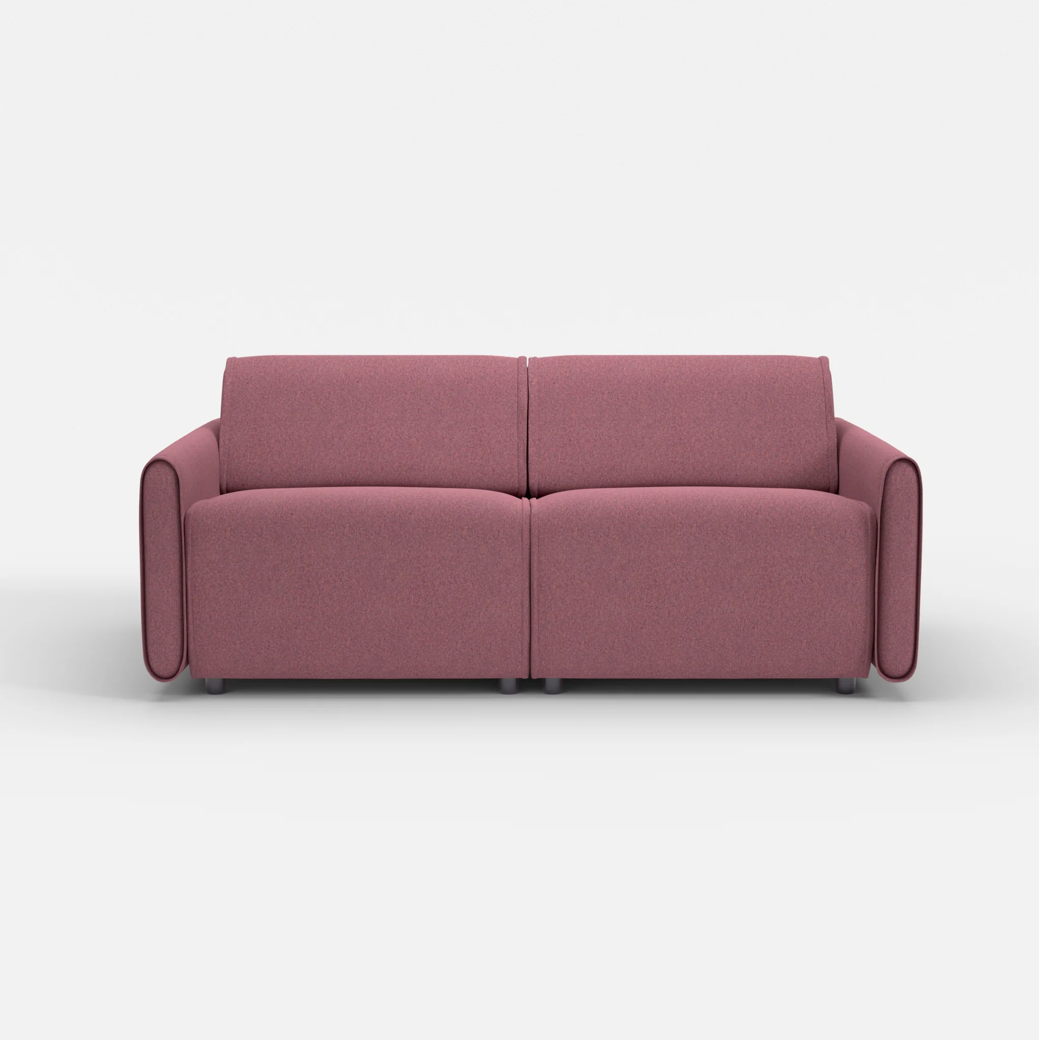 2 Sitzer Sofa Belleform mit schmaler Armlehne 2 dama0041 in Violett von vorne