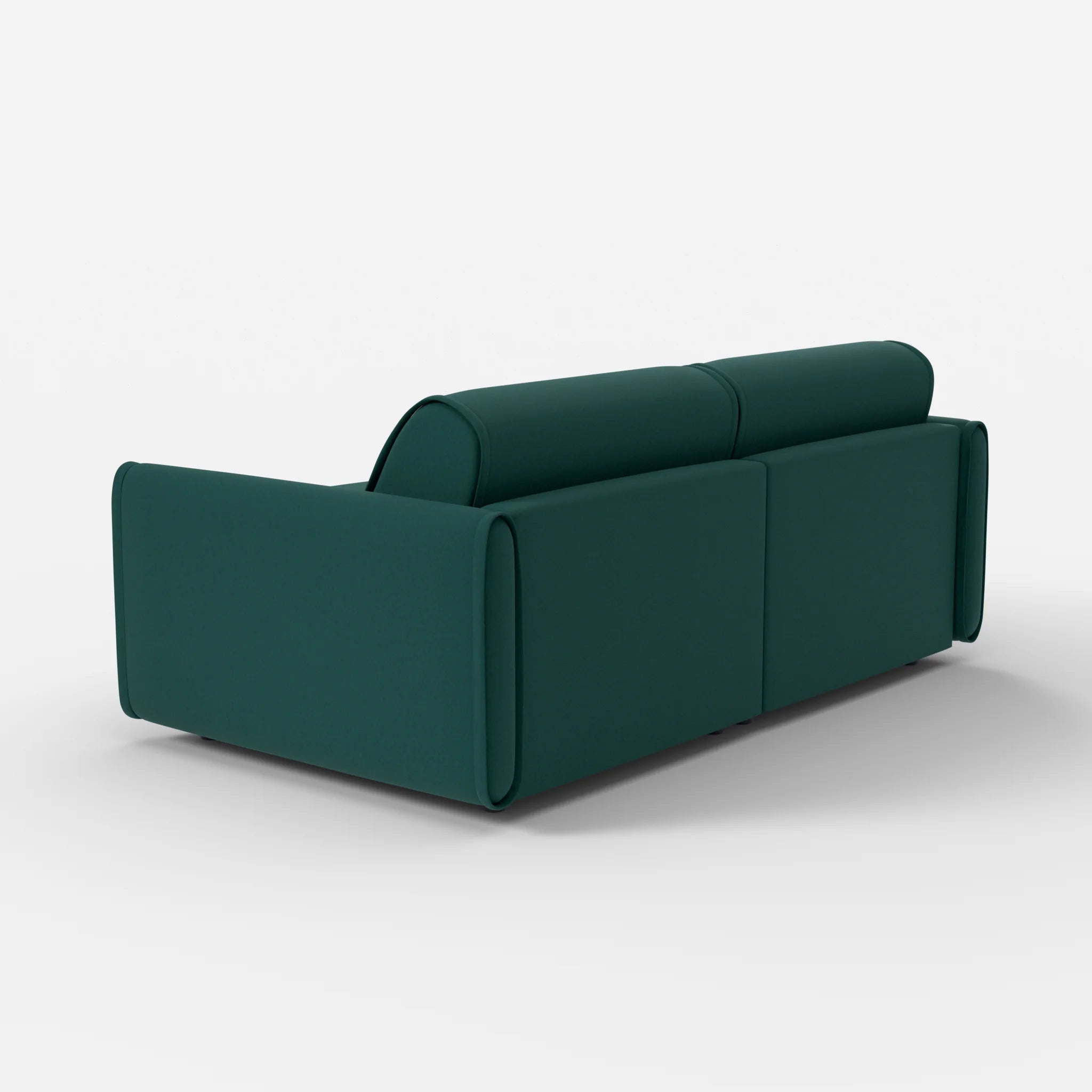 2 Sitzer Sofa Belleform mit schmaler Armlehne 2 dama0073 in Petrol von hinten