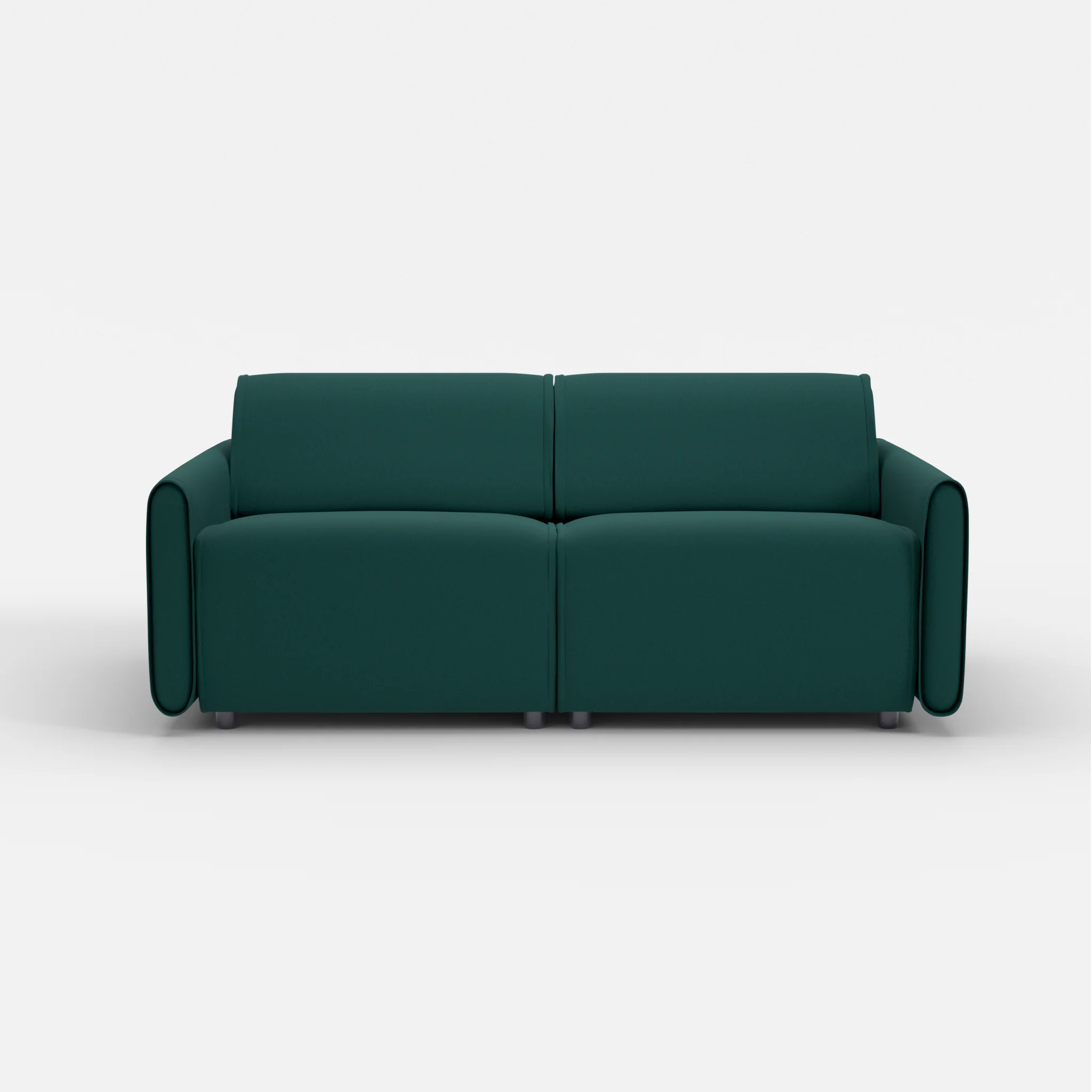 2 Sitzer Sofa Belleform mit schmaler Armlehne 2 dama0073 in Petrol von vorne