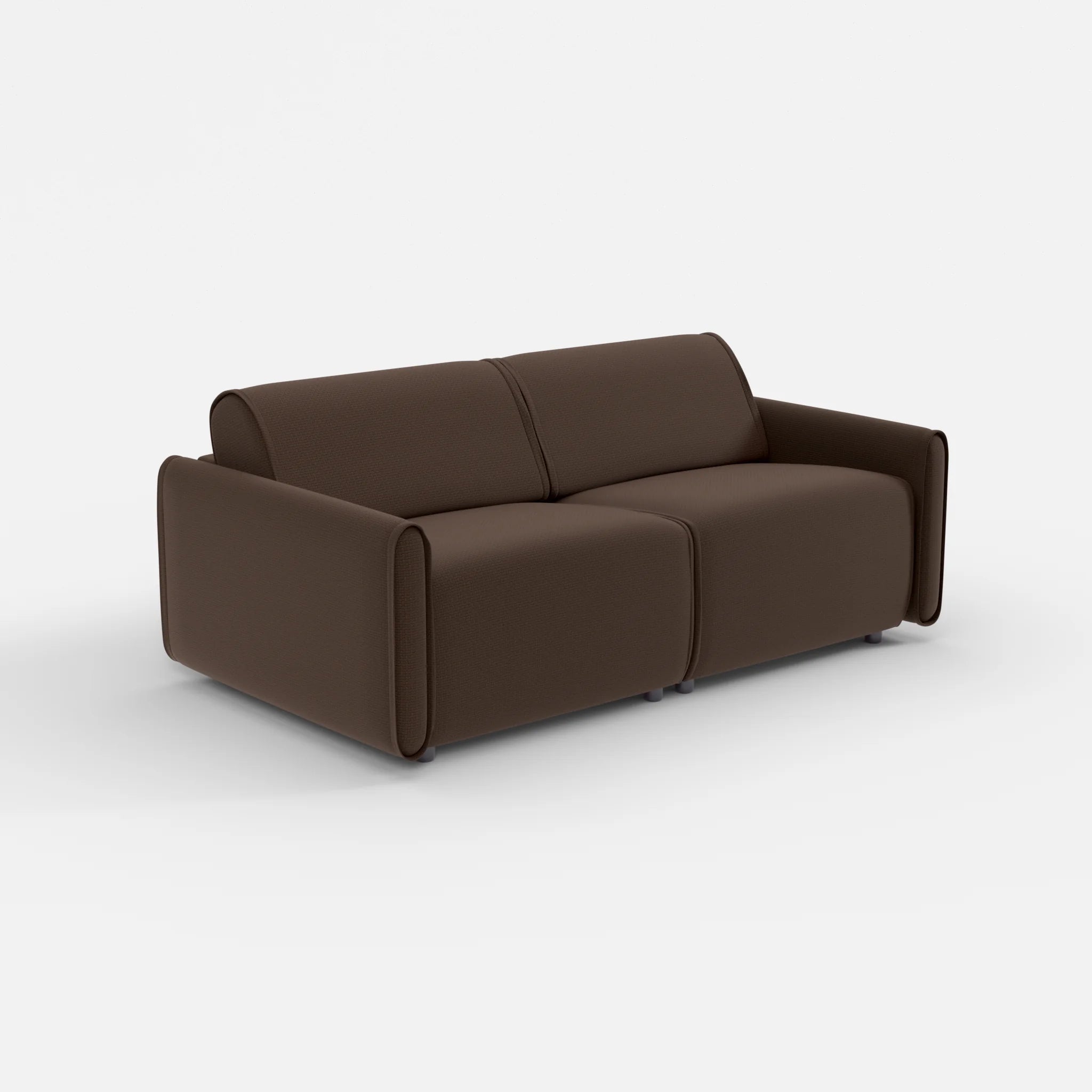 2 Sitzer Sofa Belleform mit schmaler Armlehne 2 nabucco2022 in Dunkelbraun von der Seite