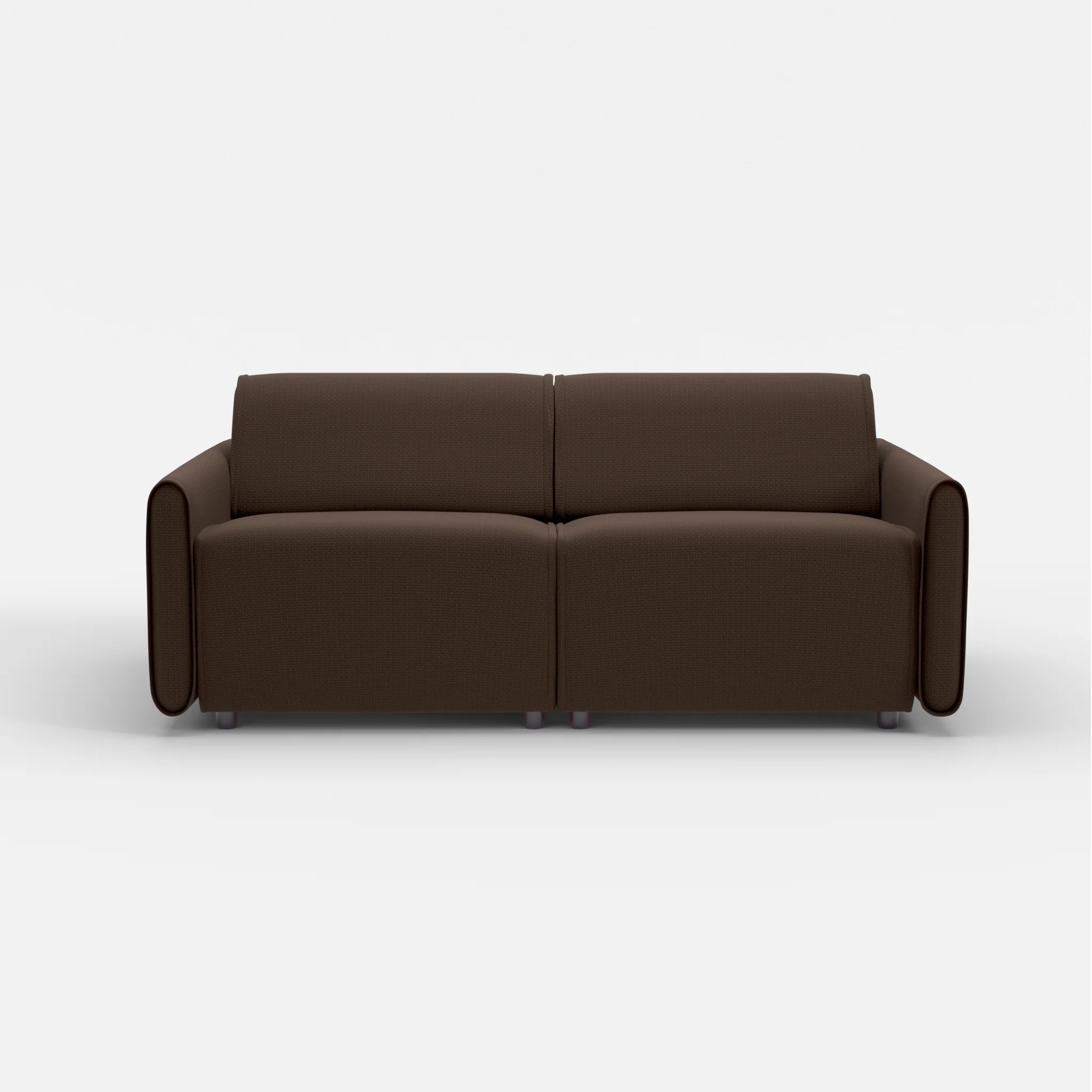 2 Sitzer Sofa Belleform mit schmaler Armlehne 2 nabucco2022 in Dunkelbraun von vorne