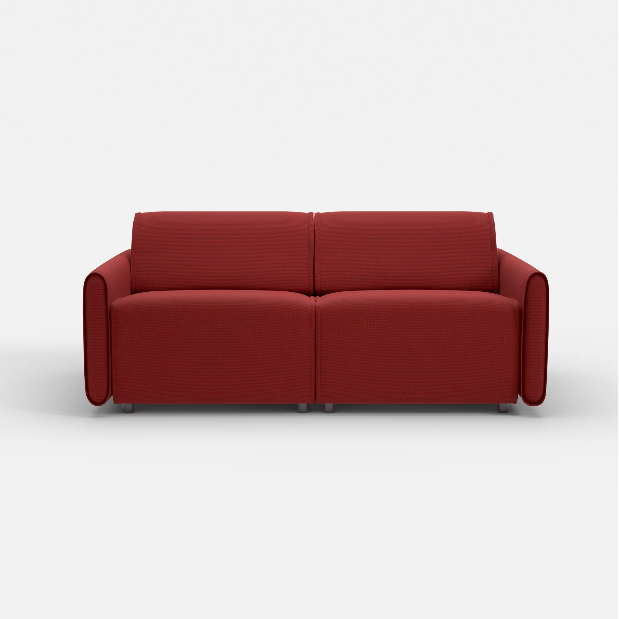 2 Sitzer Sofa Belleform mit schmaler Armlehne 2 nabucco4021 in Rot von vorne