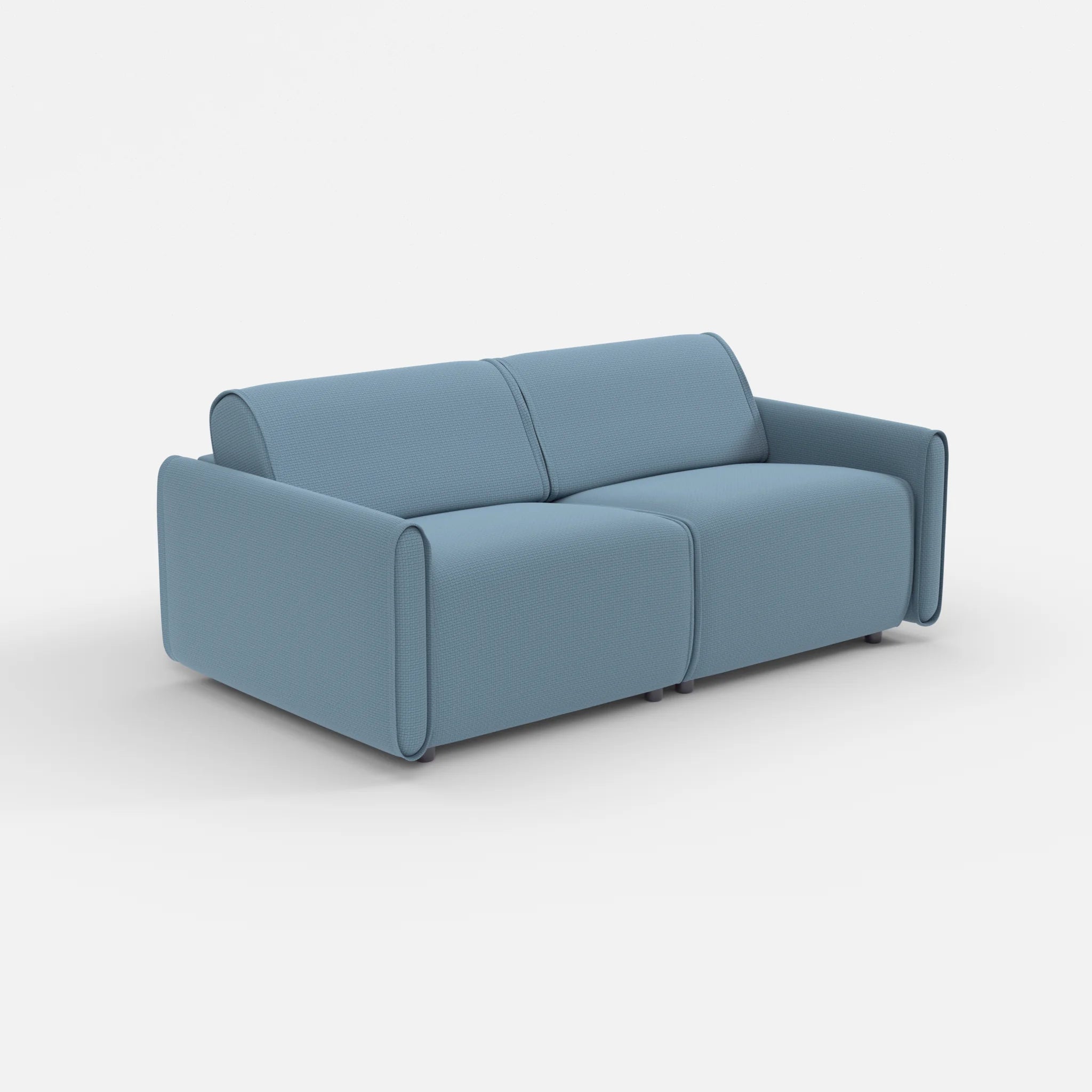 2 Sitzer Sofa Belleform mit schmaler Armlehne 2 nabucco6043 in Blau von der Seite