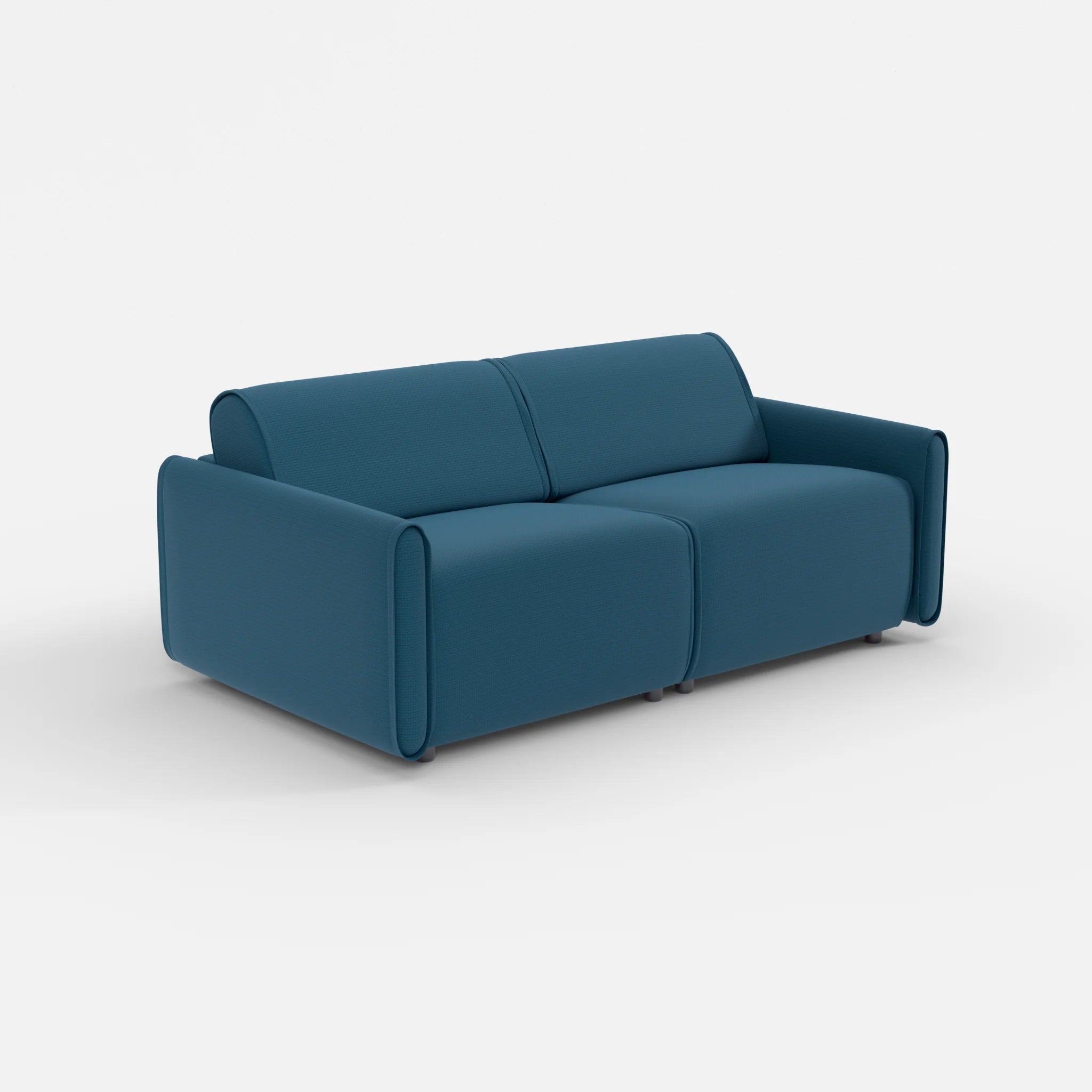 2 Sitzer Sofa Belleform mit schmaler Armlehne 2 nabucco6075 in Blau von der Seite