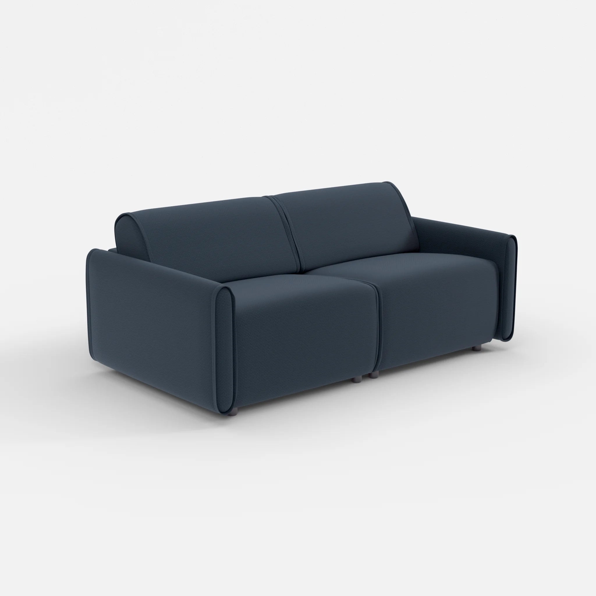 2 Sitzer Sofa Belleform mit schmaler Armlehne 2 nabucco6098 in Dunkelblau von der Seite