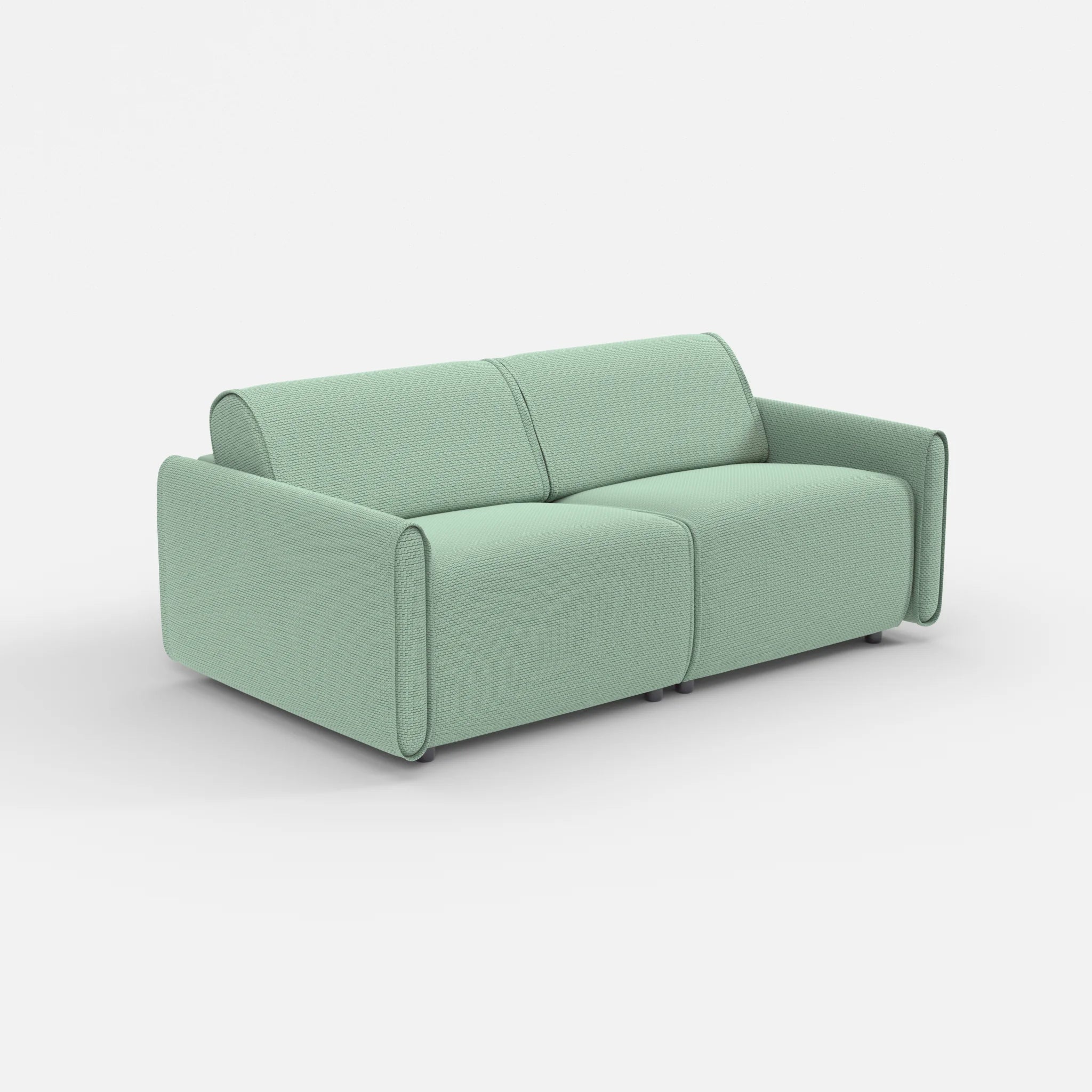 2 Sitzer Sofa Belleform mit schmaler Armlehne 2 nabucco7030 in Türkis von der Seite