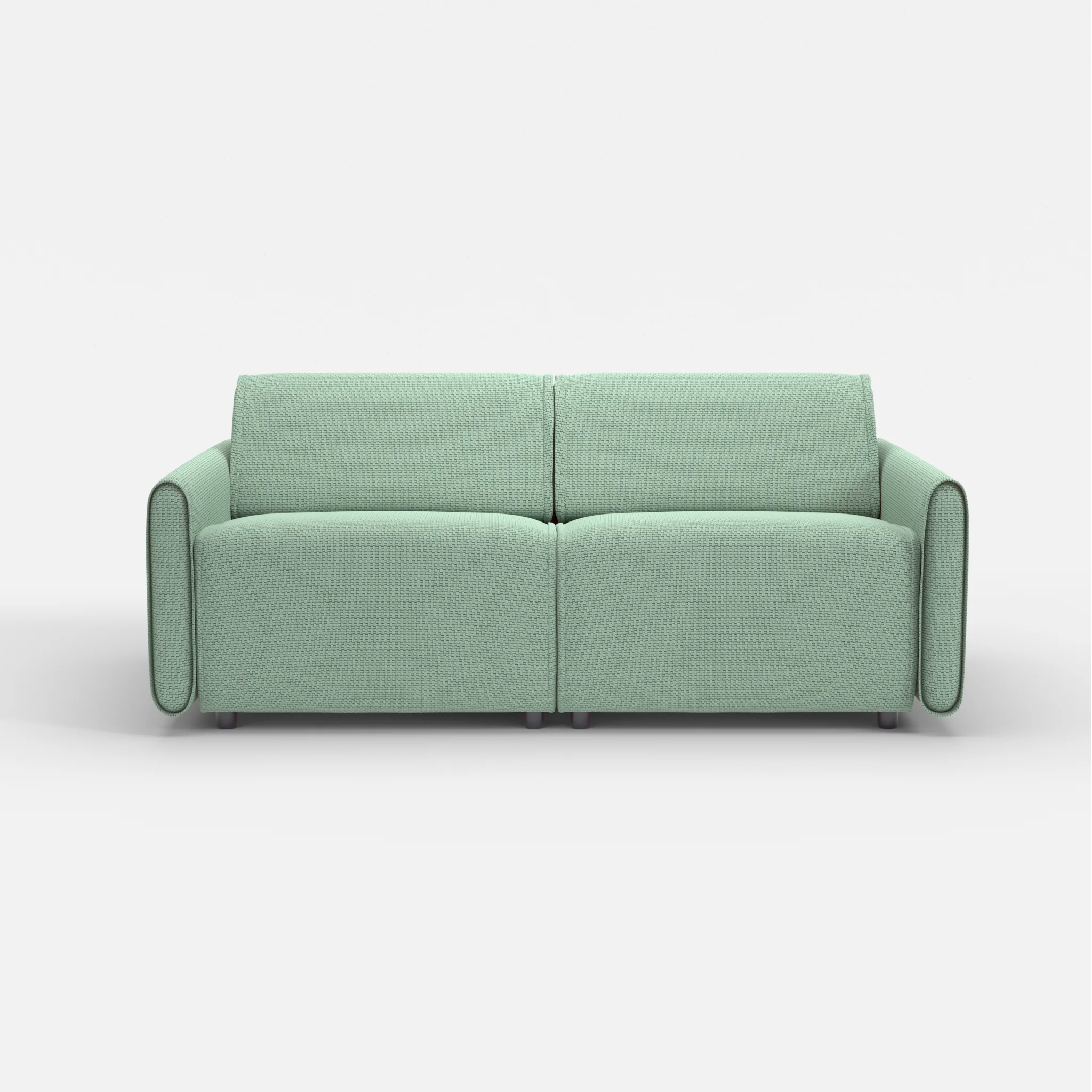 2 Sitzer Sofa Belleform mit schmaler Armlehne 2 nabucco7030 in Türkis von vorne