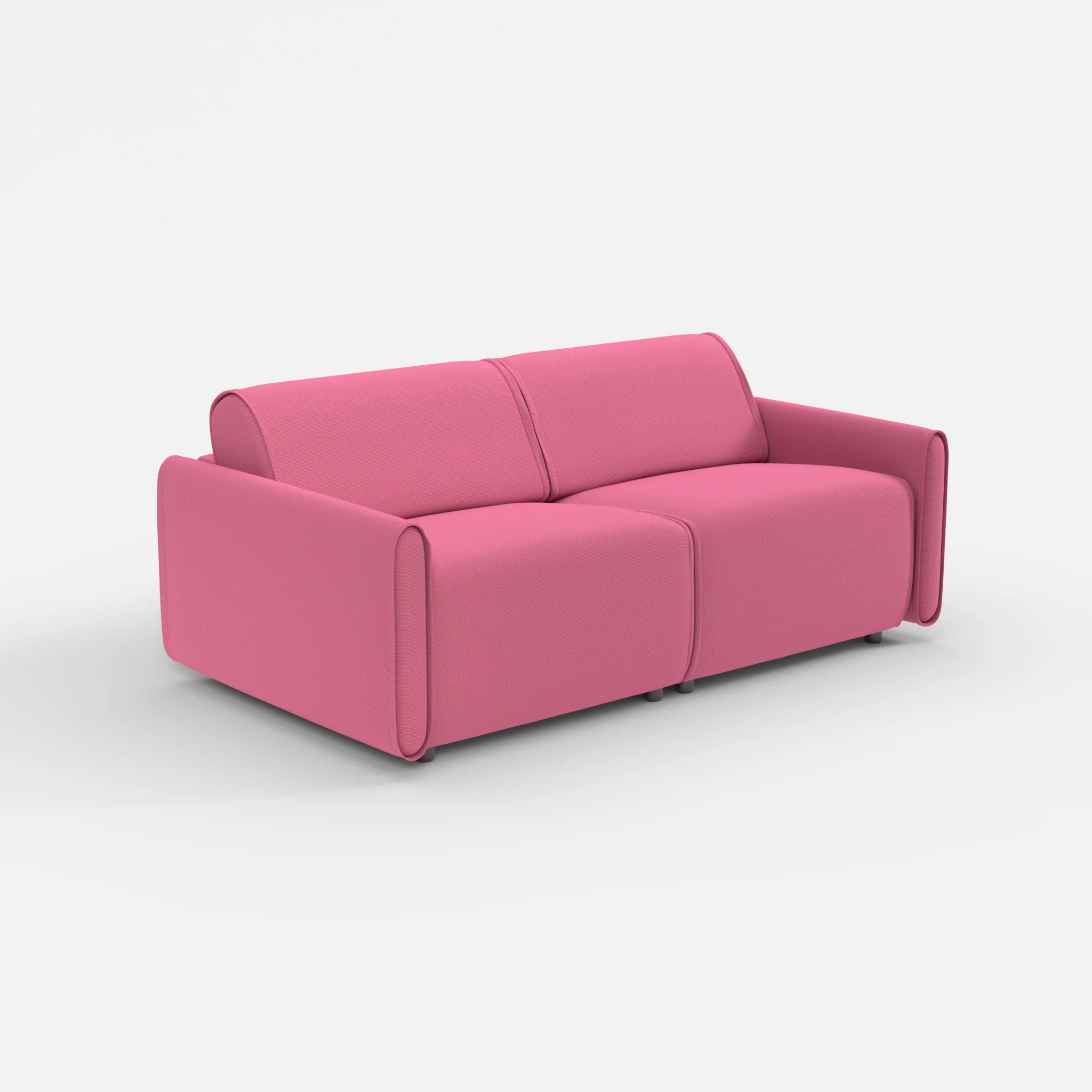 2 Sitzer Sofa Belleform mit schmaler Armlehne 2 novumlitchi in Violett von der Seite